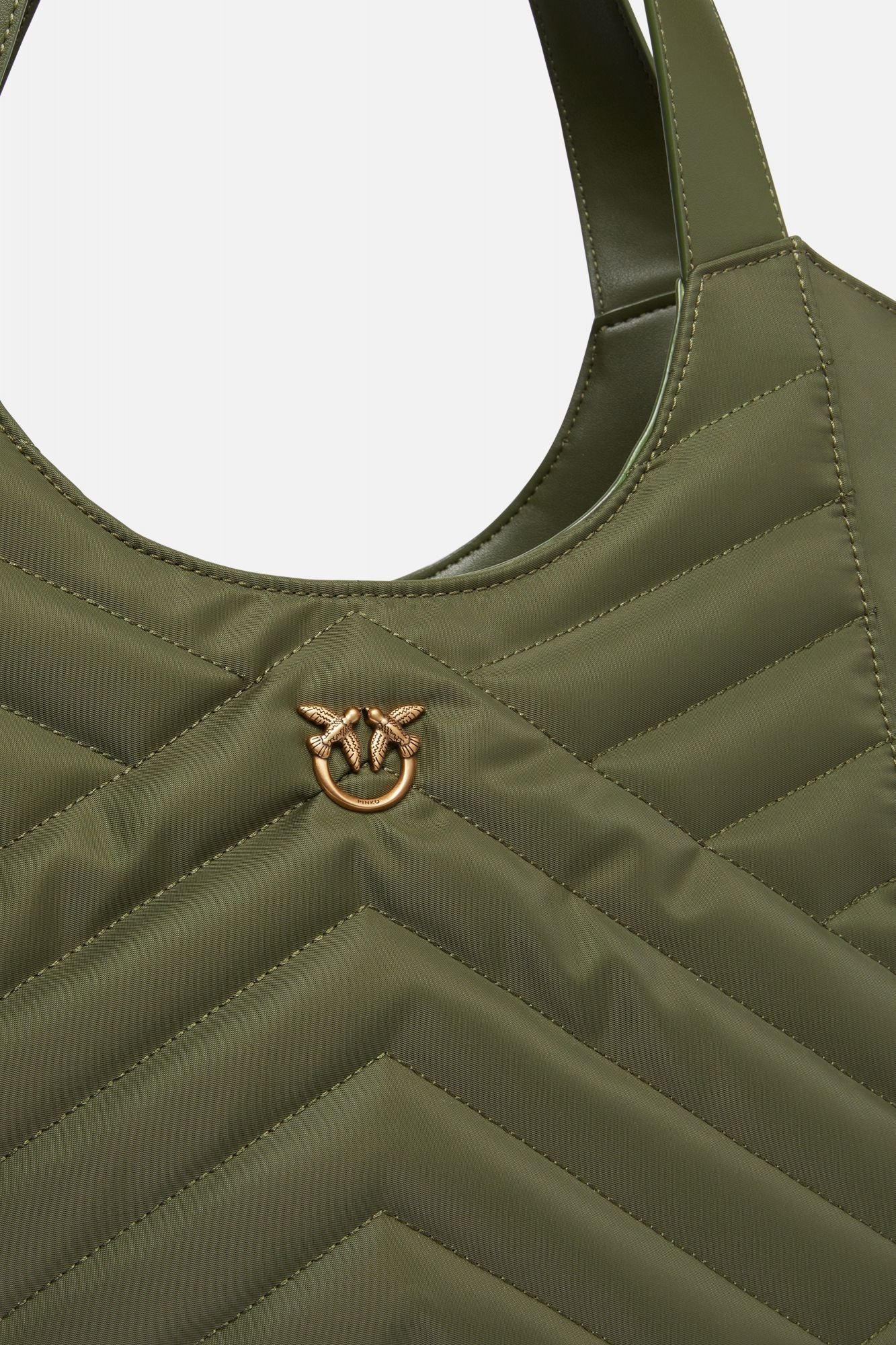 PINKO TOTE BAG PUZZLE RECYCLE en color VERDE (3)