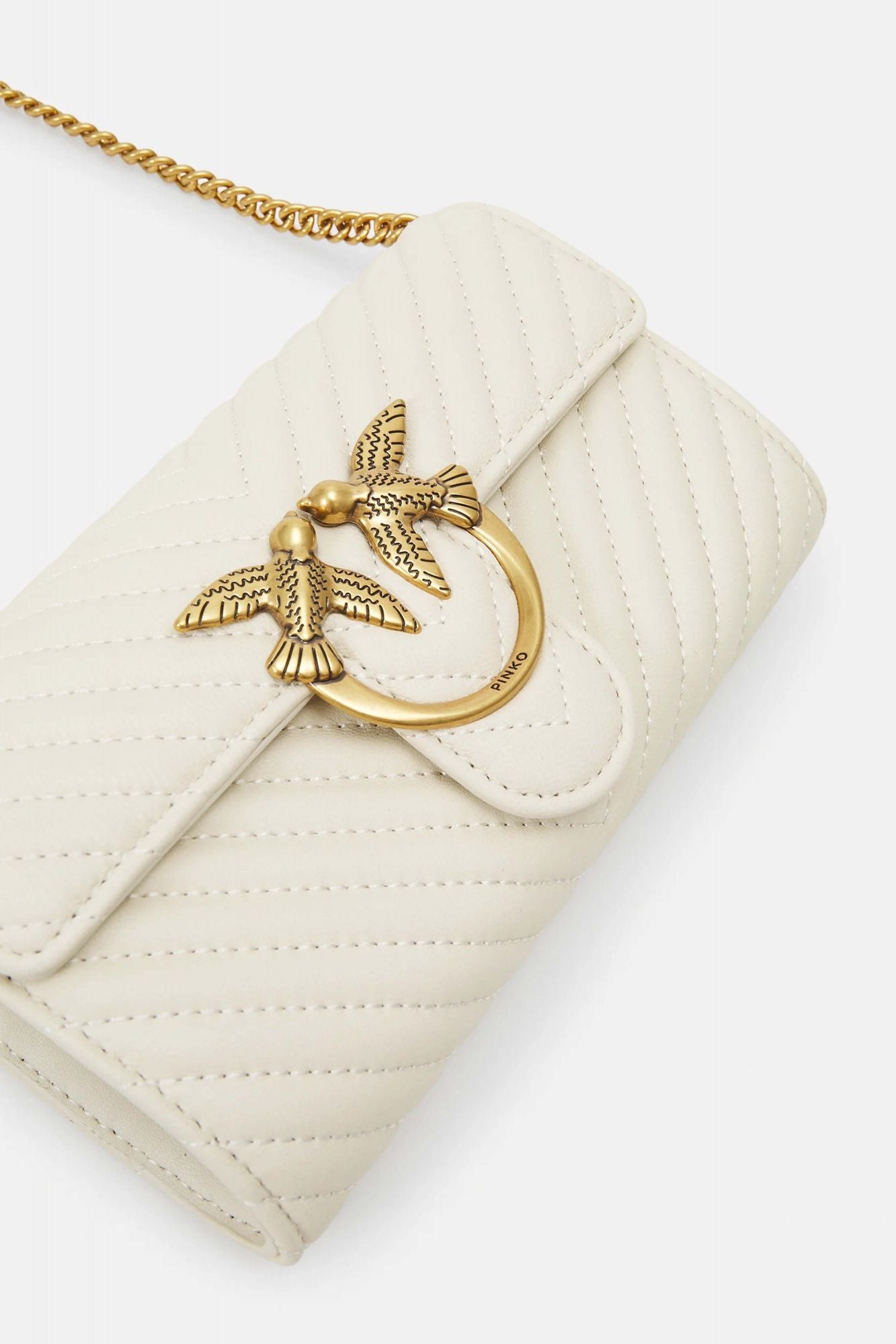 PINKO LOVE MINI ICON WALLET en color BLANCO (4)