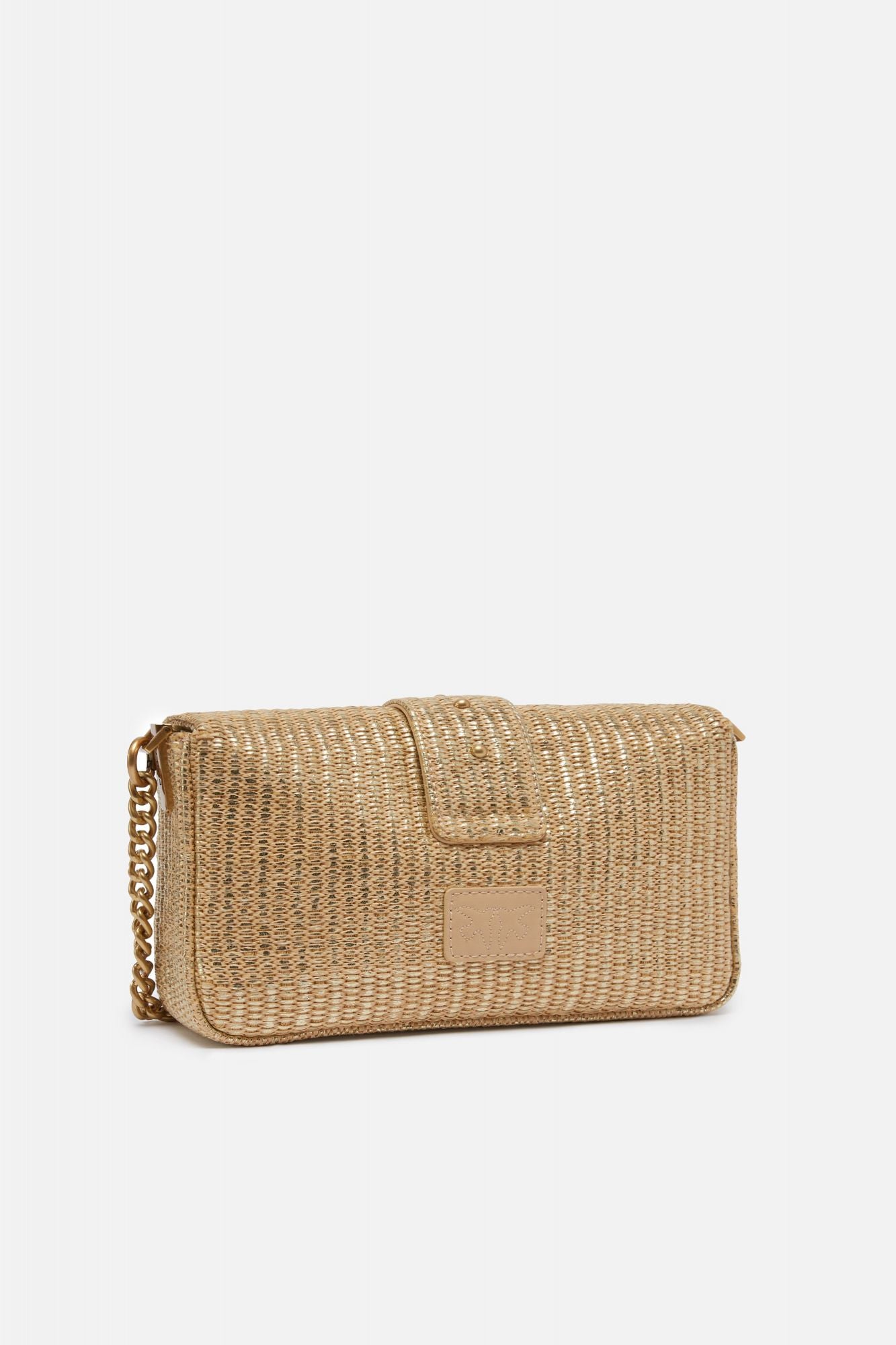 PINKO LOVE ONE MINI SLOUCHY FL en color ORO (2)