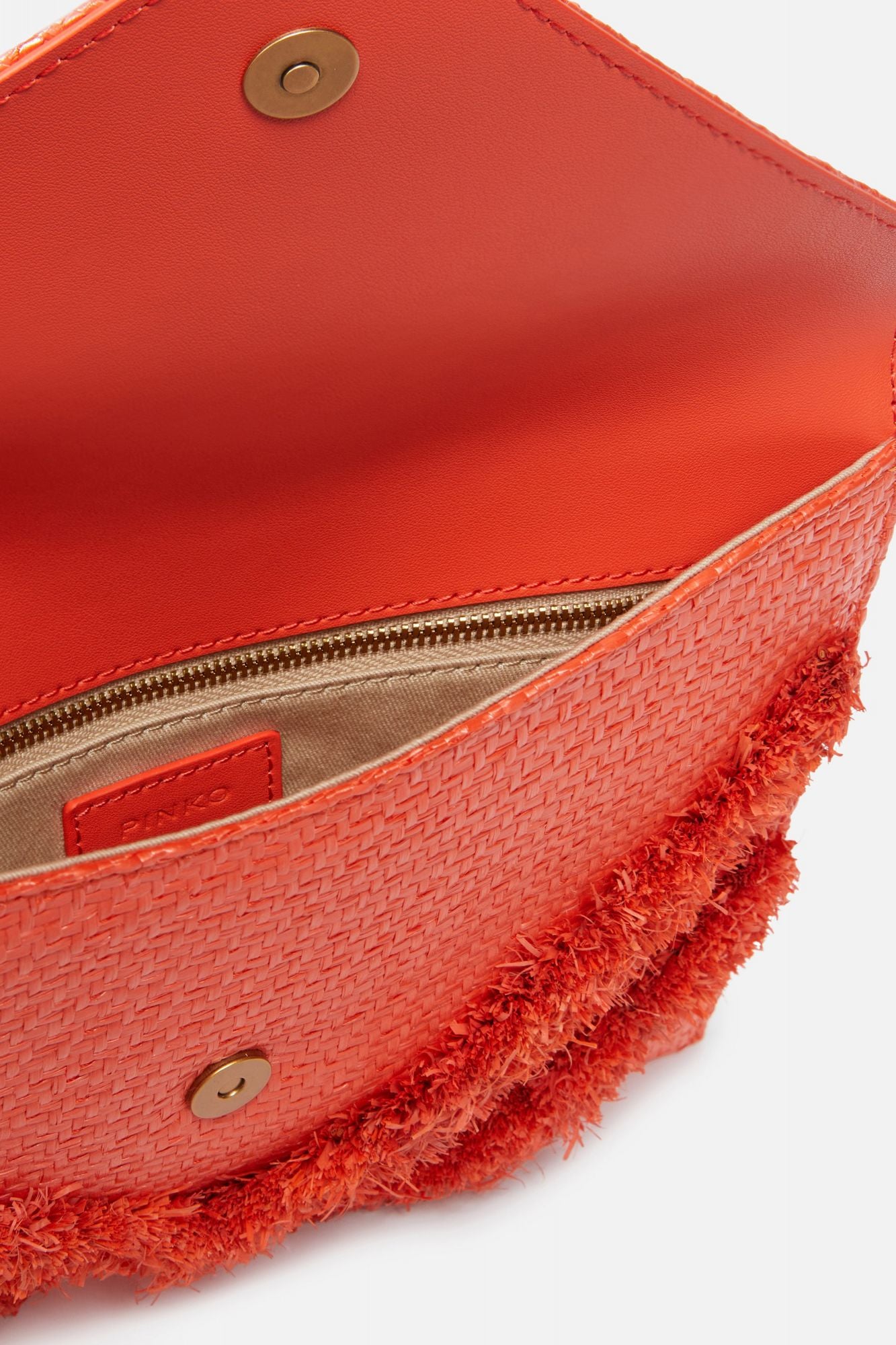 PINKO FLAT PURSE HANDLE en color NARANJA (3)