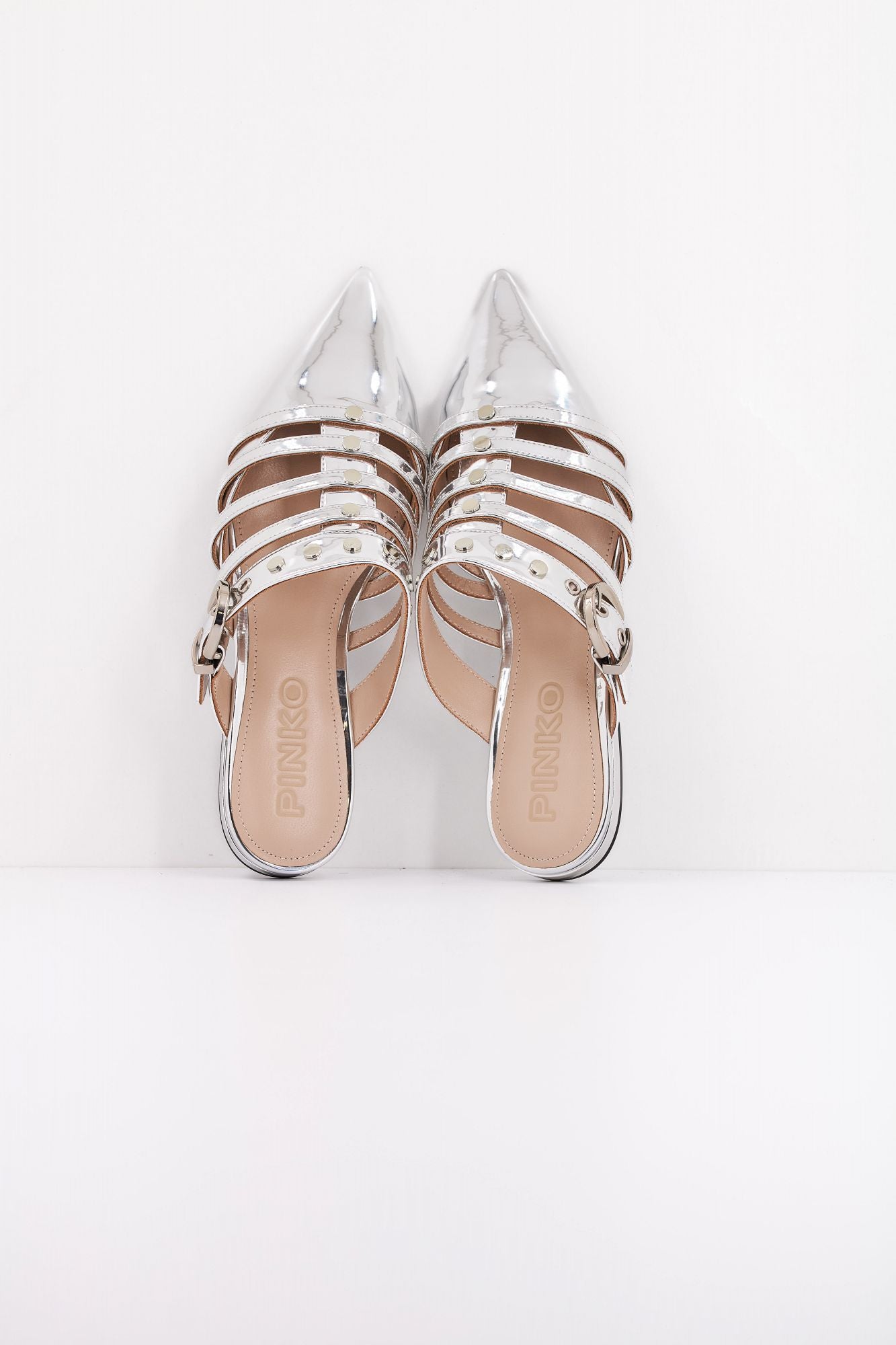 PINKO E003 GIANIRA 17 SABOT en color PLATA (3)