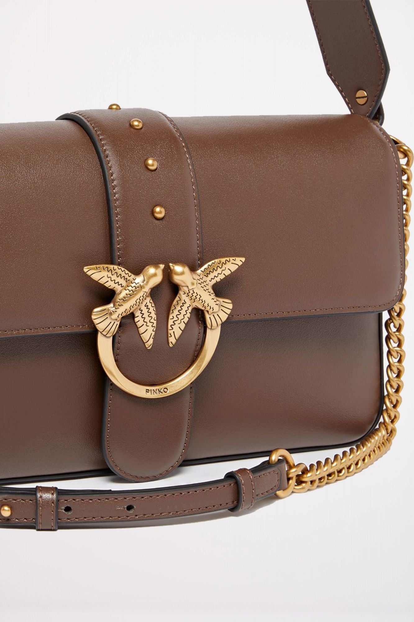 PINKO LOVE ONE MINI SLOUCHY en color MARRON (3)