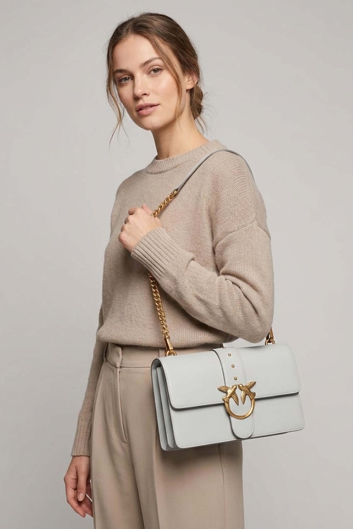 PINKO LOVE ONE CLASSIC ST. CL en color GRIS (1)