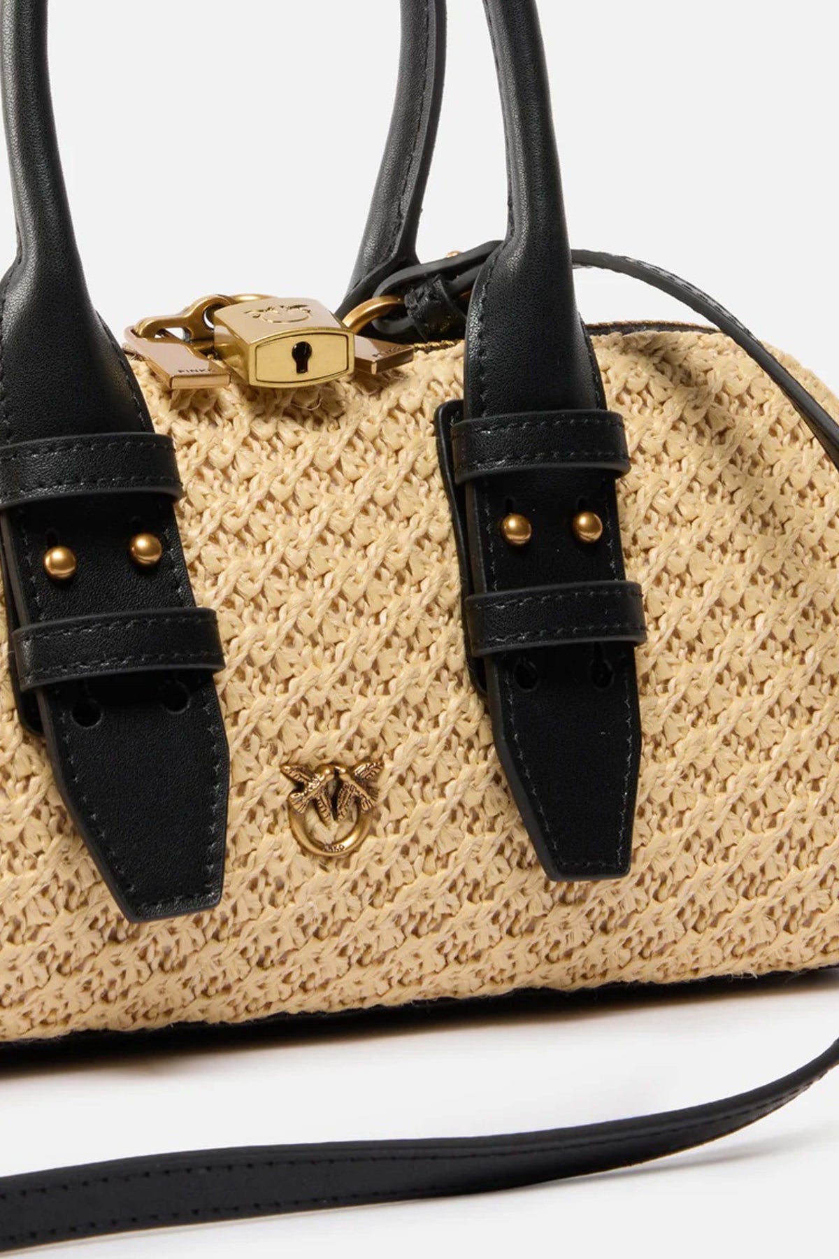 PINKO BOWLING BAG BAGUETTE en color MARRON CLARO (3)