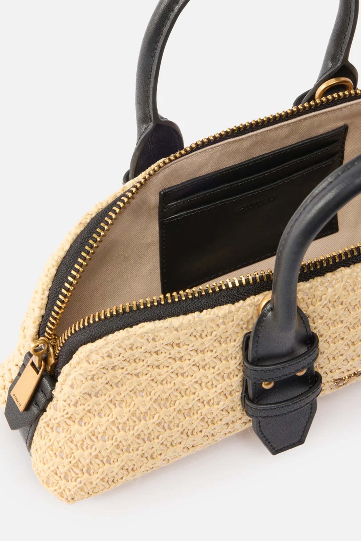 PINKO BOWLING BAG BAGUETTE en color MARRON CLARO (4)