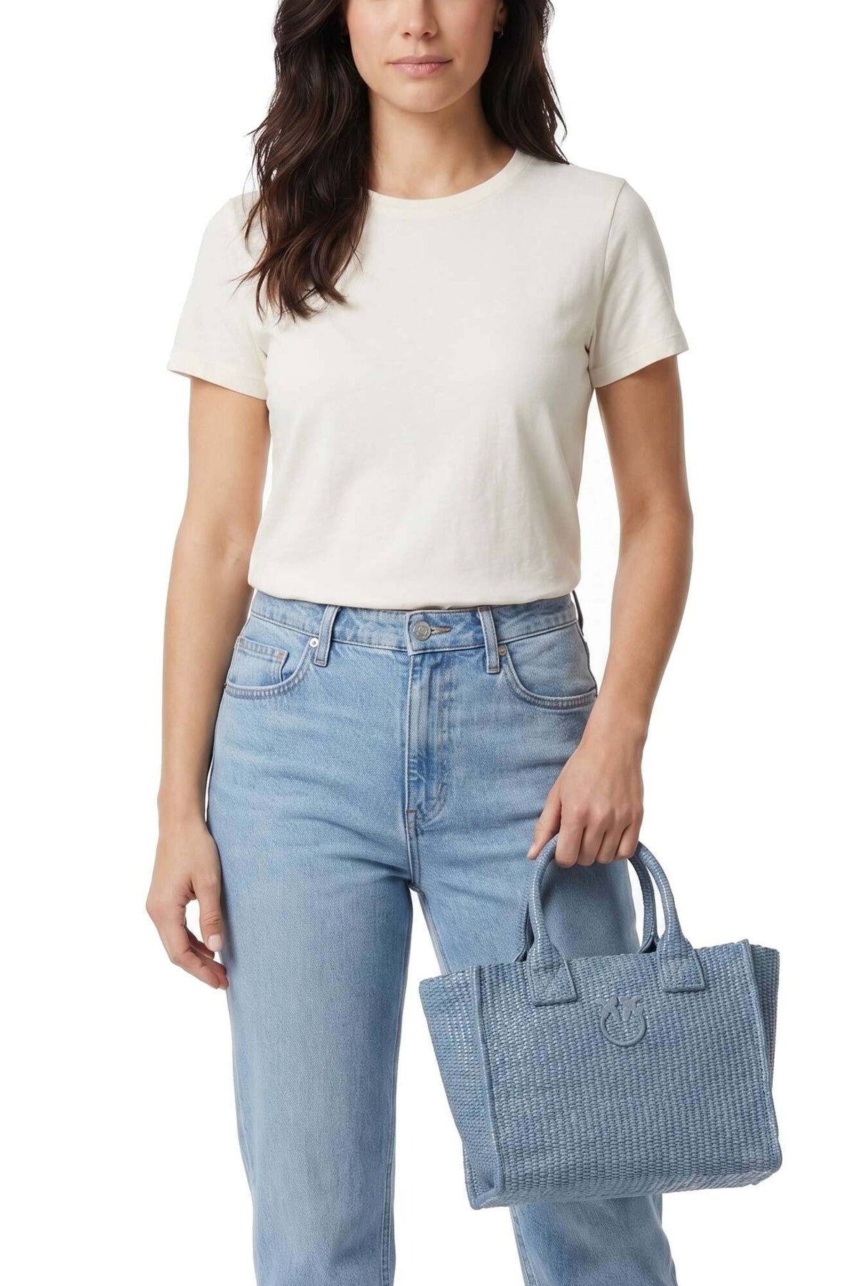 PINKO BEACH SHOPPER MINI en color AZUL (1)