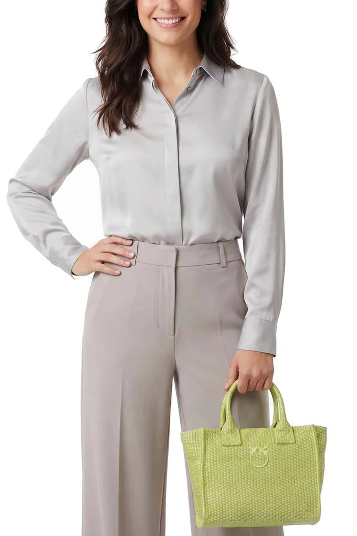 PINKO BEACH SHOPPER MINI en color VERDE (1)