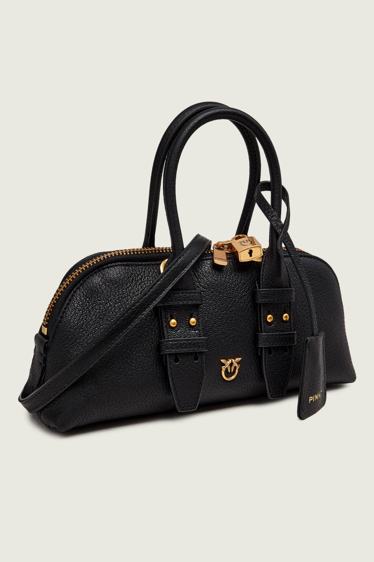 PINKO 105334 A3CX BOWLING BAG HORIZONTAL en color NEGRO (3)