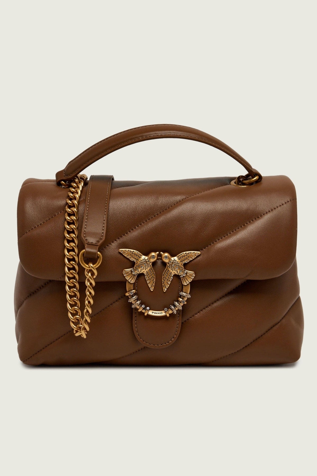 PINKO 107057 A0F2 PUFF CLASSIC NEW BUCKLE en color MARRON (1)