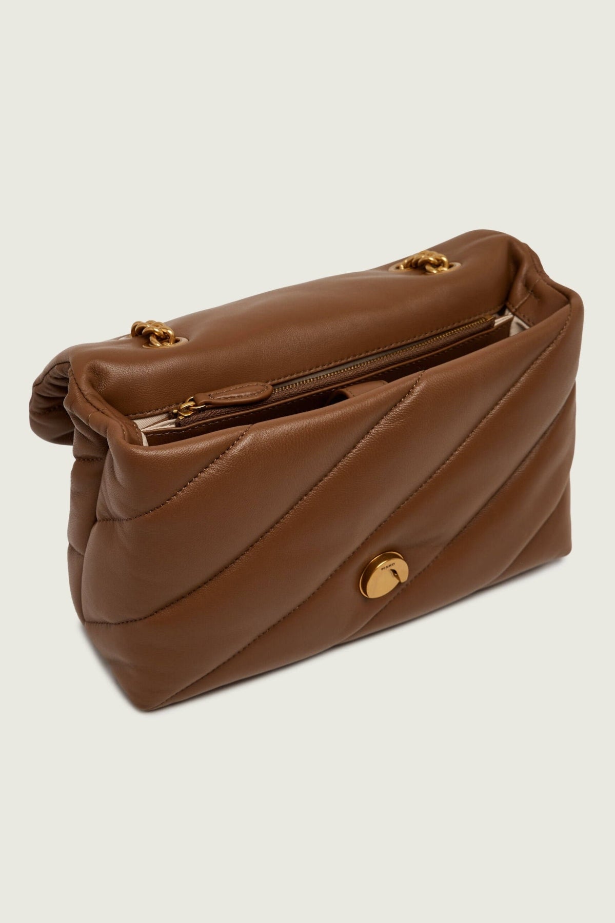 PINKO 107057 A0F2 PUFF CLASSIC NEW BUCKLE en color MARRON (3)