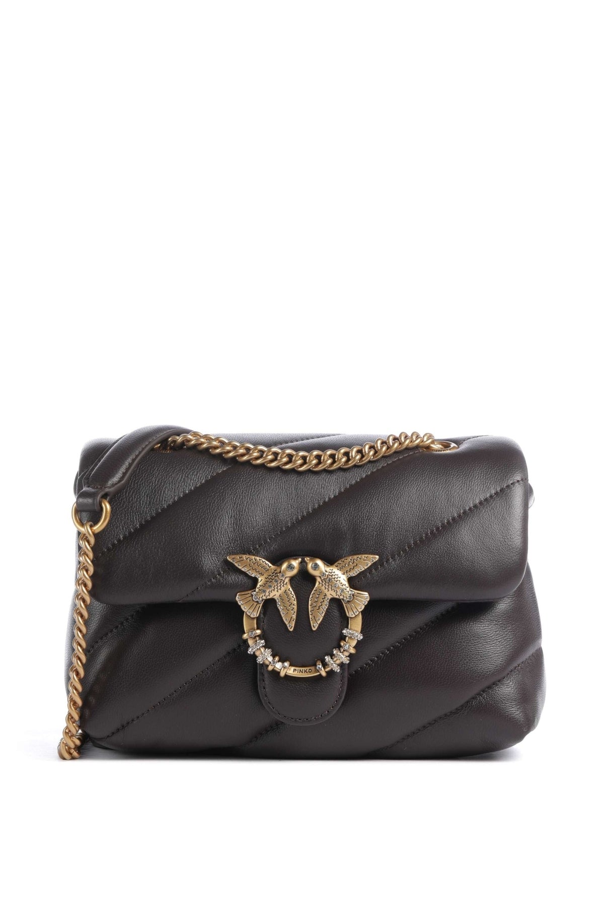 PINKO 107058 A0F2 PUFF MINI NEW BUCKLE SH en color MARRON (1)