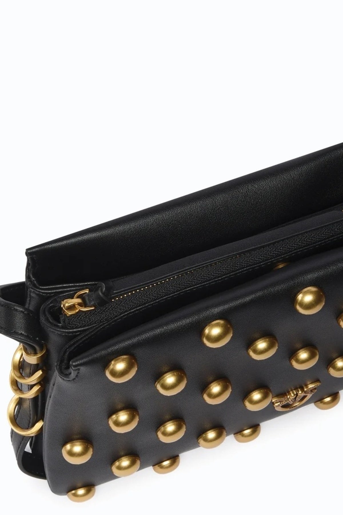 PINKO 107063 A0QO TRIPLET MINI STUDS VITE en color NEGRO (4)