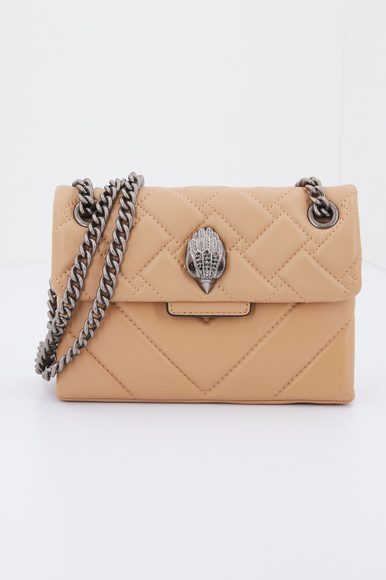 KURT GEIGER LONDON MINI KENSINGTON X BAG en color MARRON CLARO (2)