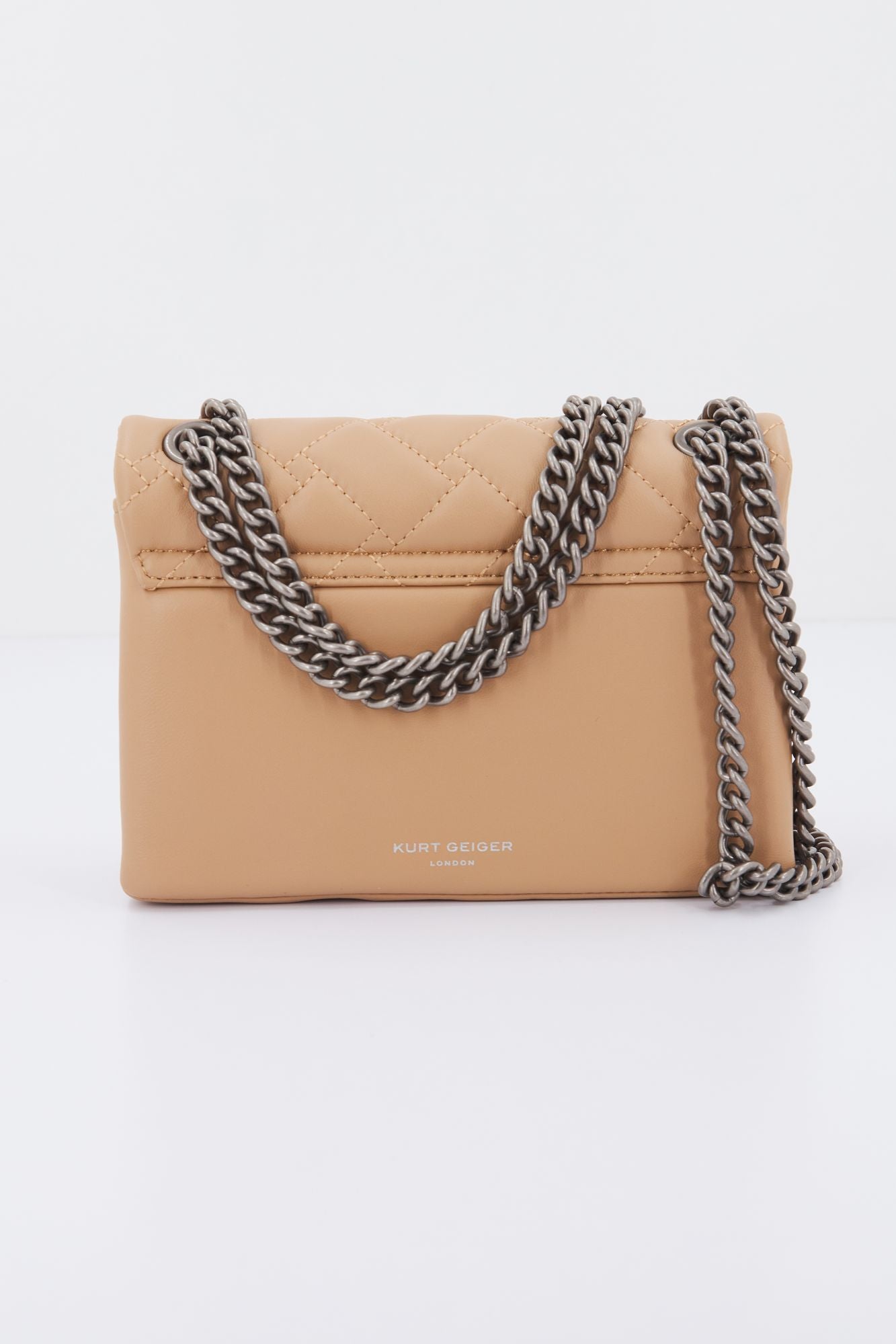 KURT GEIGER LONDON MINI KENSINGTON X BAG en color MARRON CLARO (4)