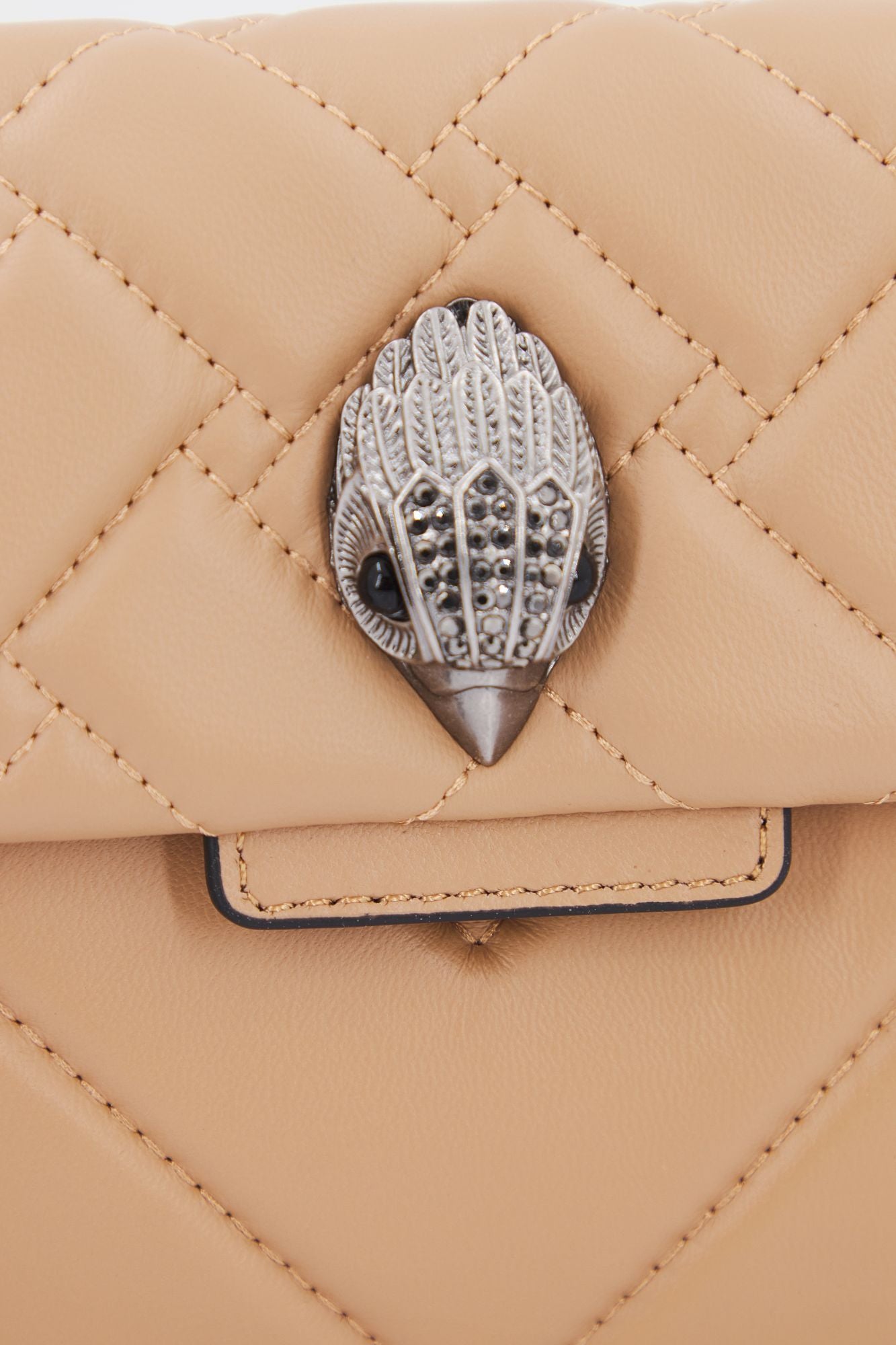 KURT GEIGER LONDON MINI KENSINGTON X BAG en color MARRON CLARO (5)