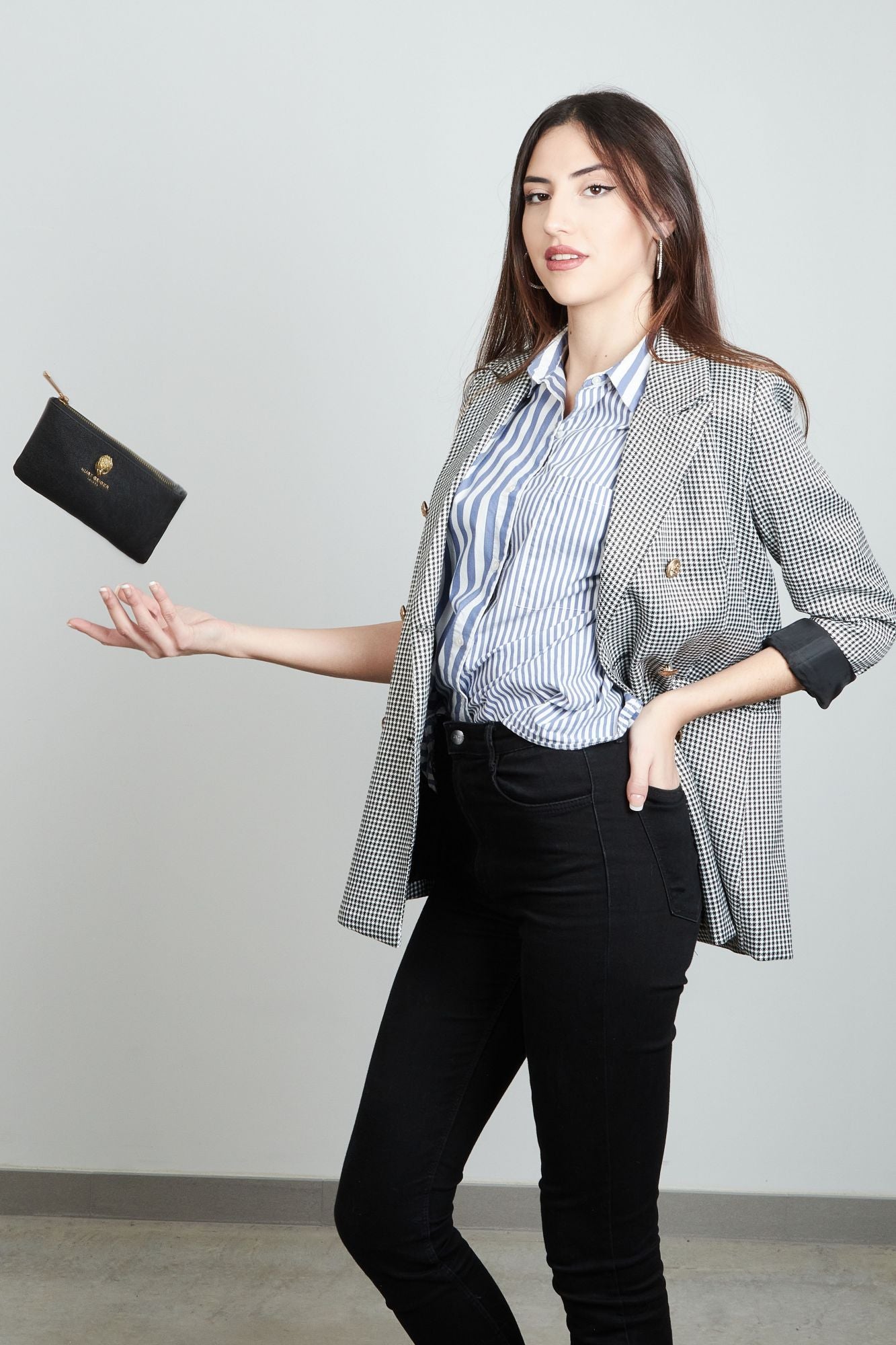 KURT GEIGER LONDON EAGLE POUCH GIFT SET en color NEGRO (4)