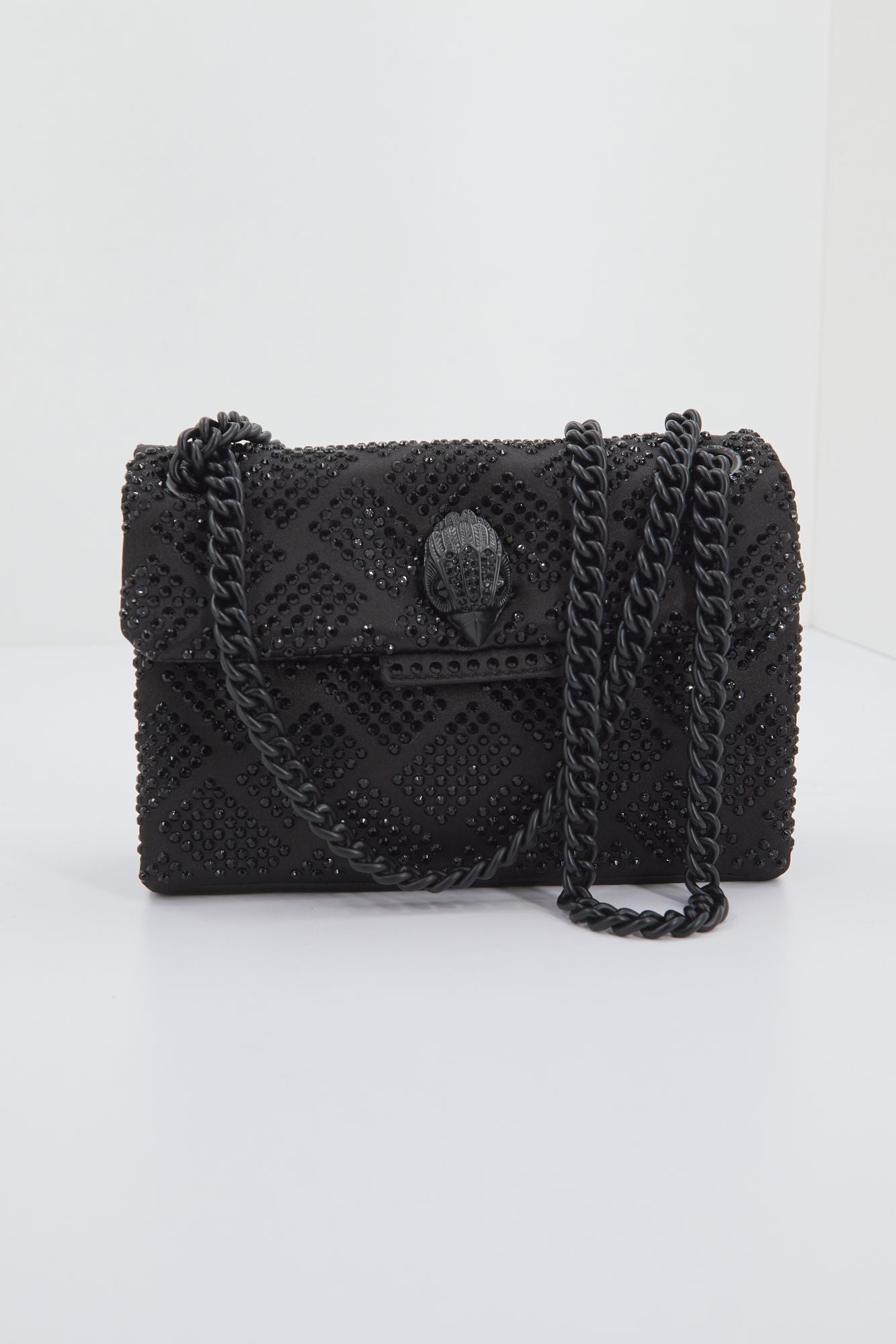 KURT GEIGER LONDON FABRIC MINI KENSINGTON en color NEGRO (1)