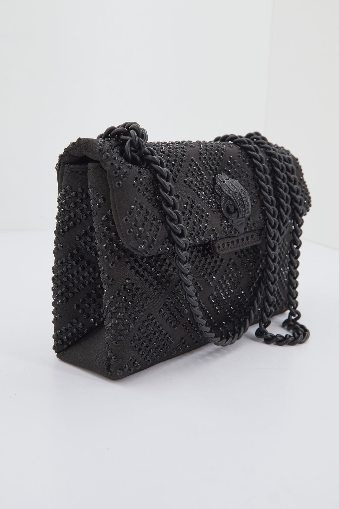 KURT GEIGER LONDON FABRIC MINI KENSINGTON en color NEGRO (2)