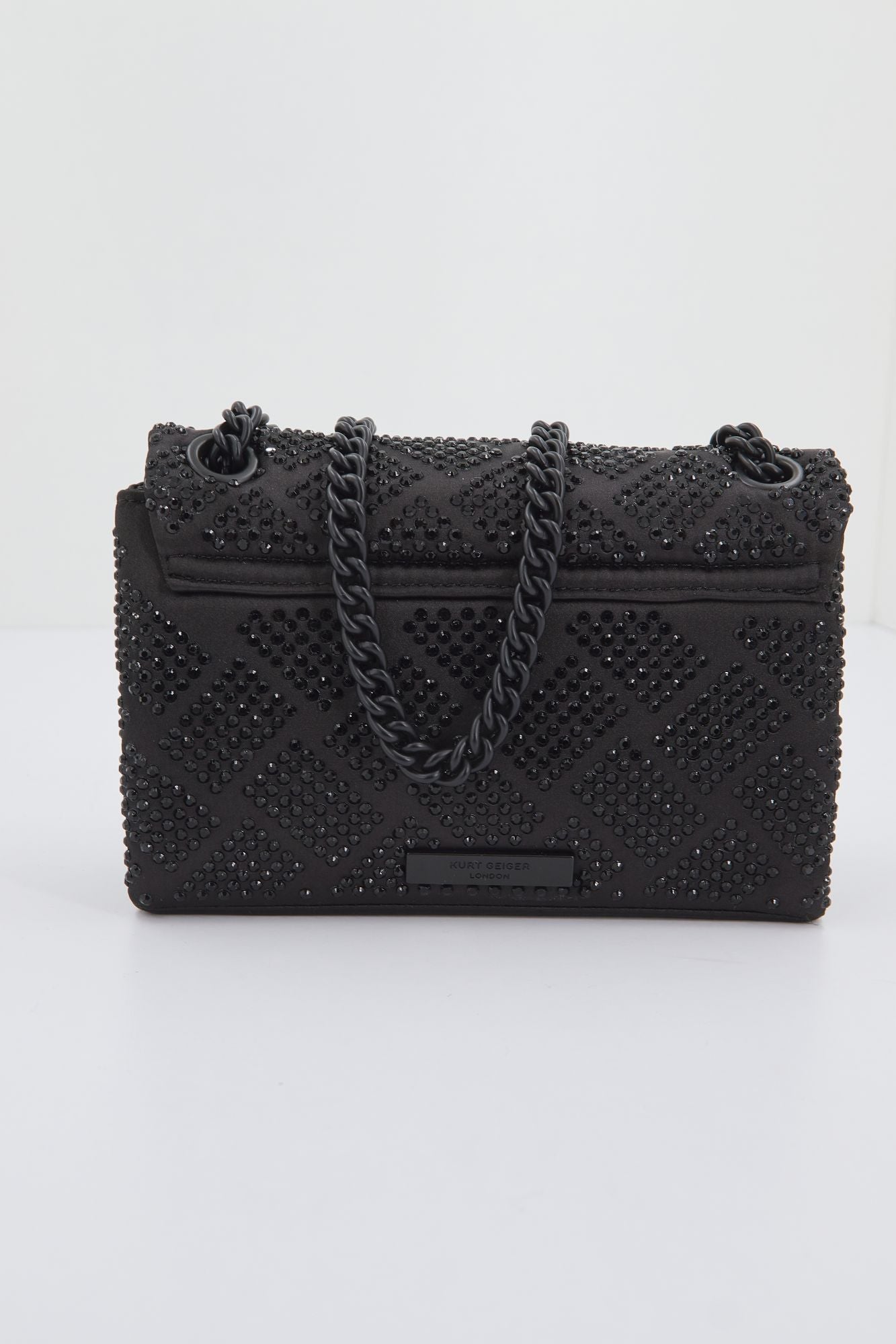KURT GEIGER LONDON FABRIC MINI KENSINGTON en color NEGRO (3)