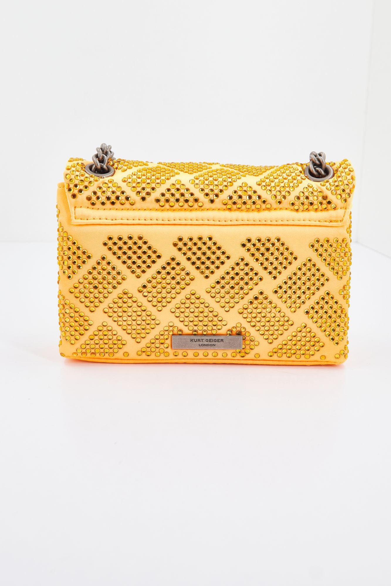 KURT GEIGER LONDON FABRIC MINI KENSINGTON en color NARANJA (3)
