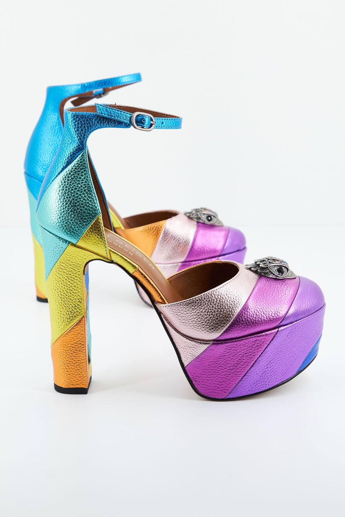 Sandales à Talons Aiguilles Kurt Geiger Noires - Taille UK 6, Bout Pointu, état Comme Neuf