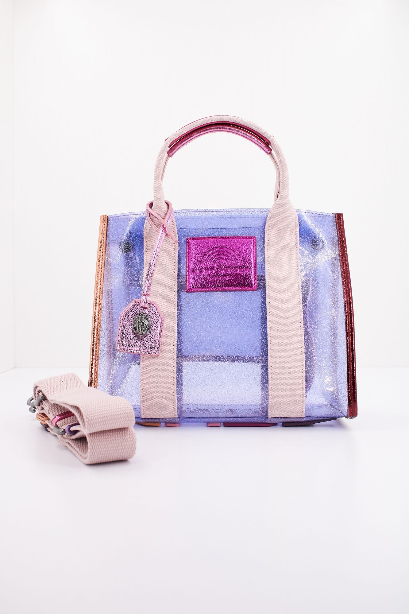 KURT GEIGER LONDON VINYL SM SOUTHBANK TOTE en color VIOLETA (1)