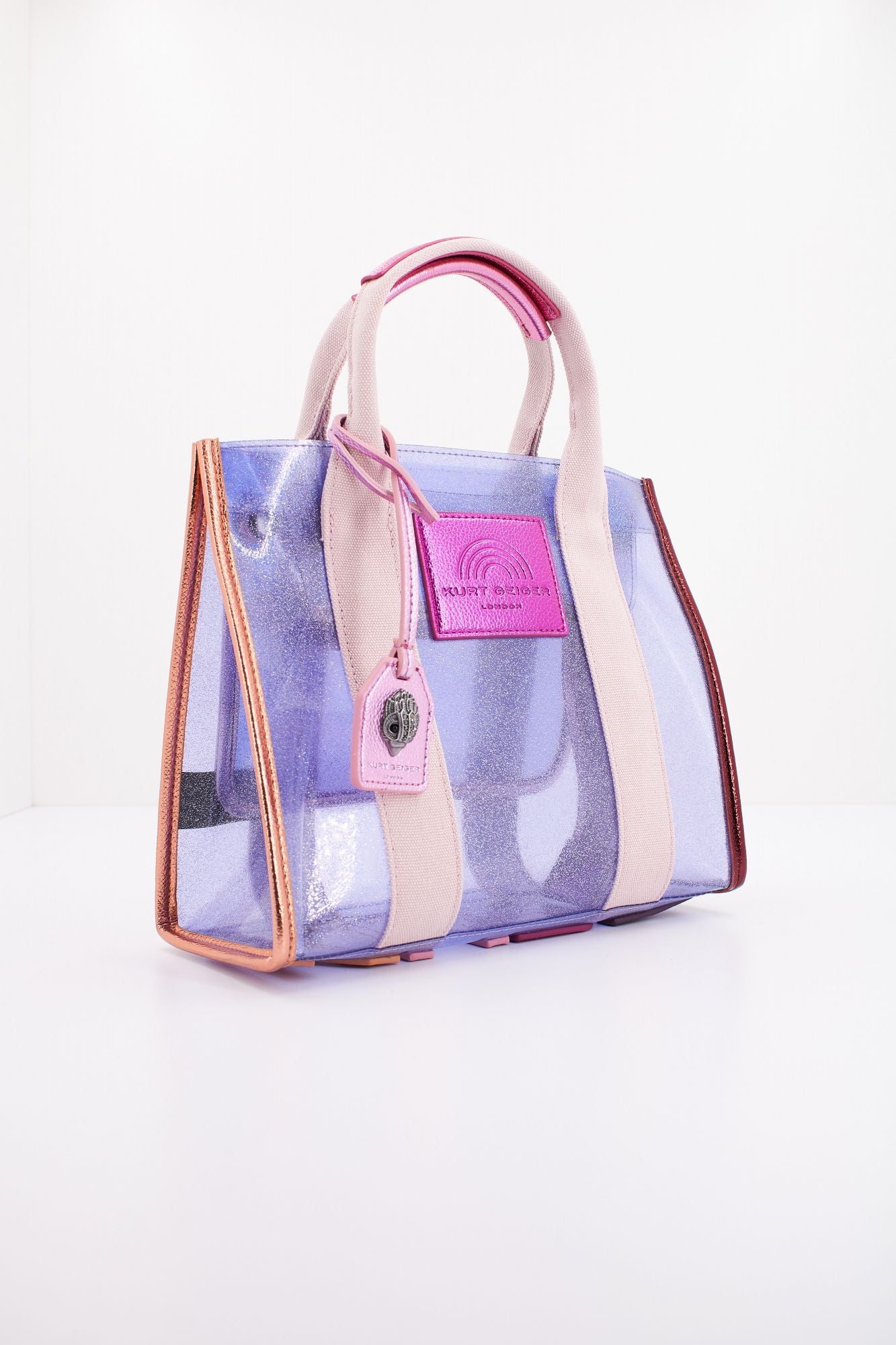 KURT GEIGER LONDON VINYL SM SOUTHBANK TOTE en color VIOLETA (2)