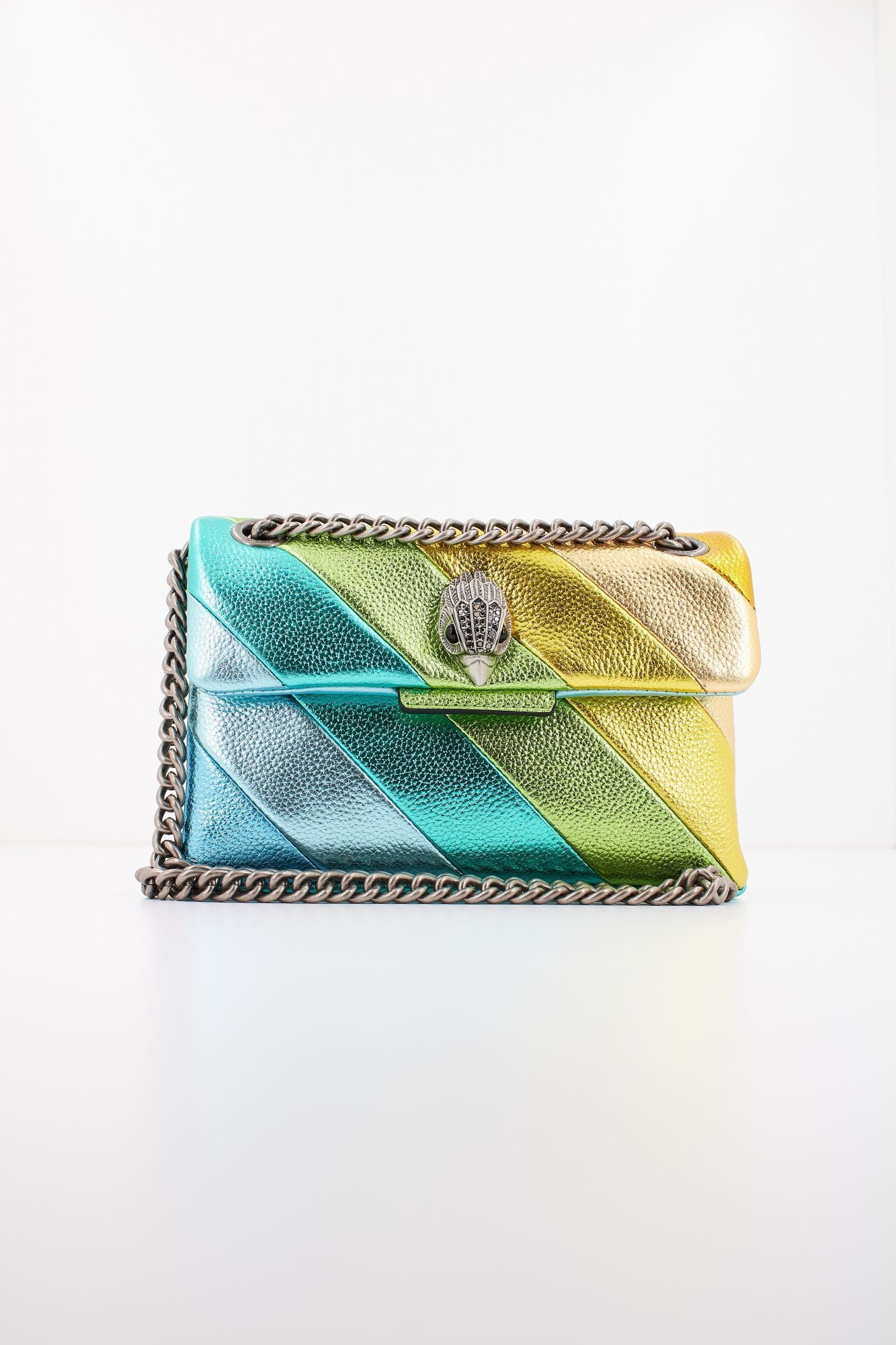 KURT GEIGER LONDON MINI KENSINGTON LEATHER en color VERDE (1)