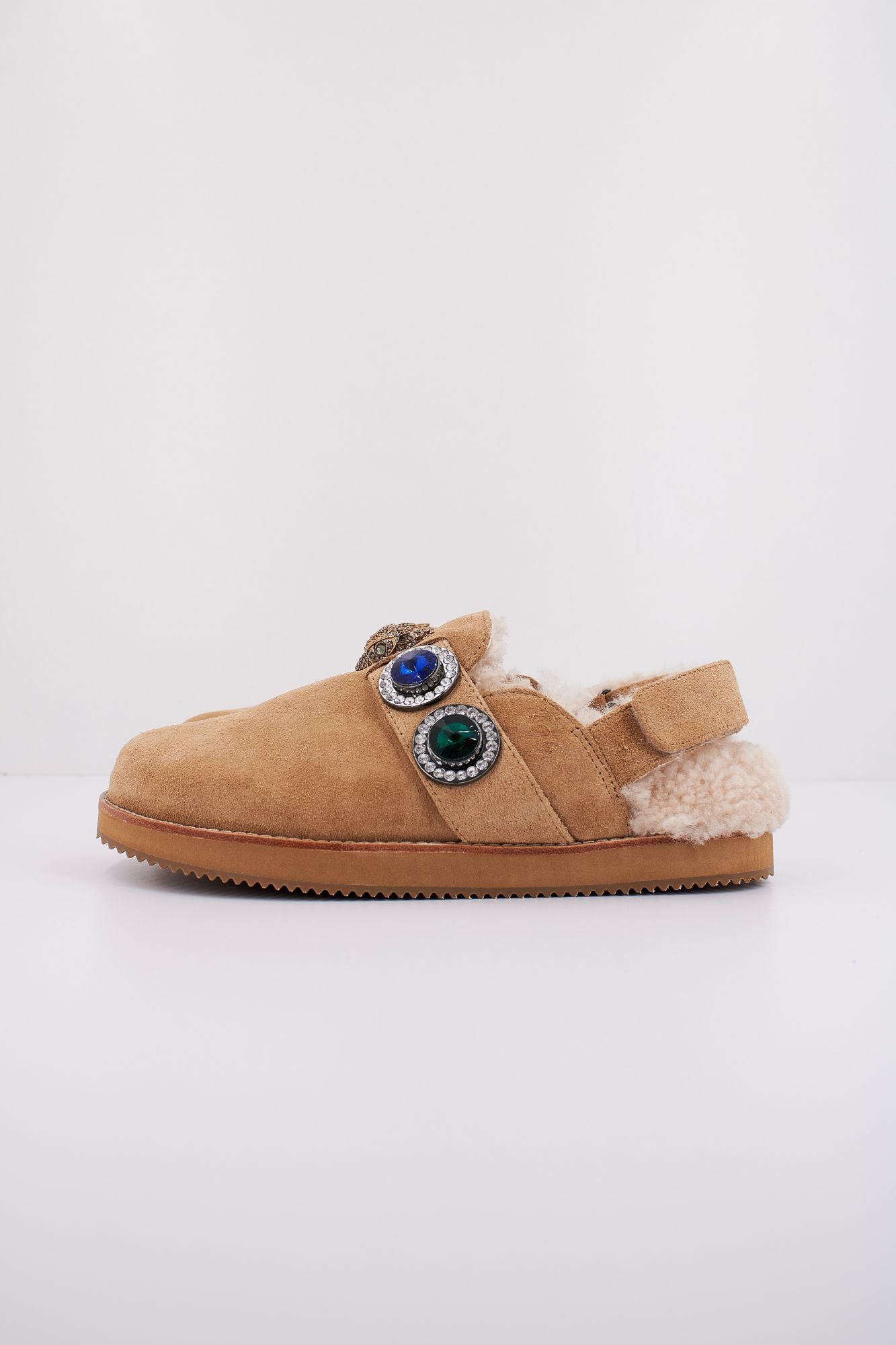 KURT GEIGER LONDON OCTAVIA CASUAL SLING MULE en color MARRON CLARO (1)