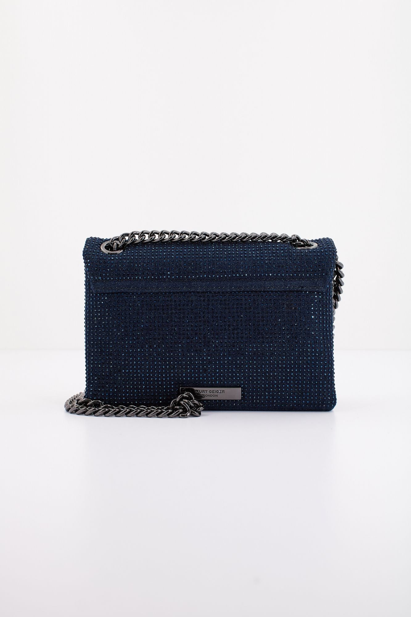 KURT GEIGER LONDON FABRIC MINI KENSINGTON en color AZUL (3)
