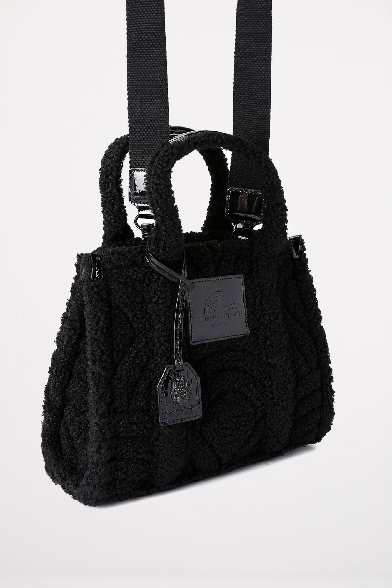 KURT GEIGER LONDON F FUR SM SOUTHBANK TOTE en color NEGRO (2)