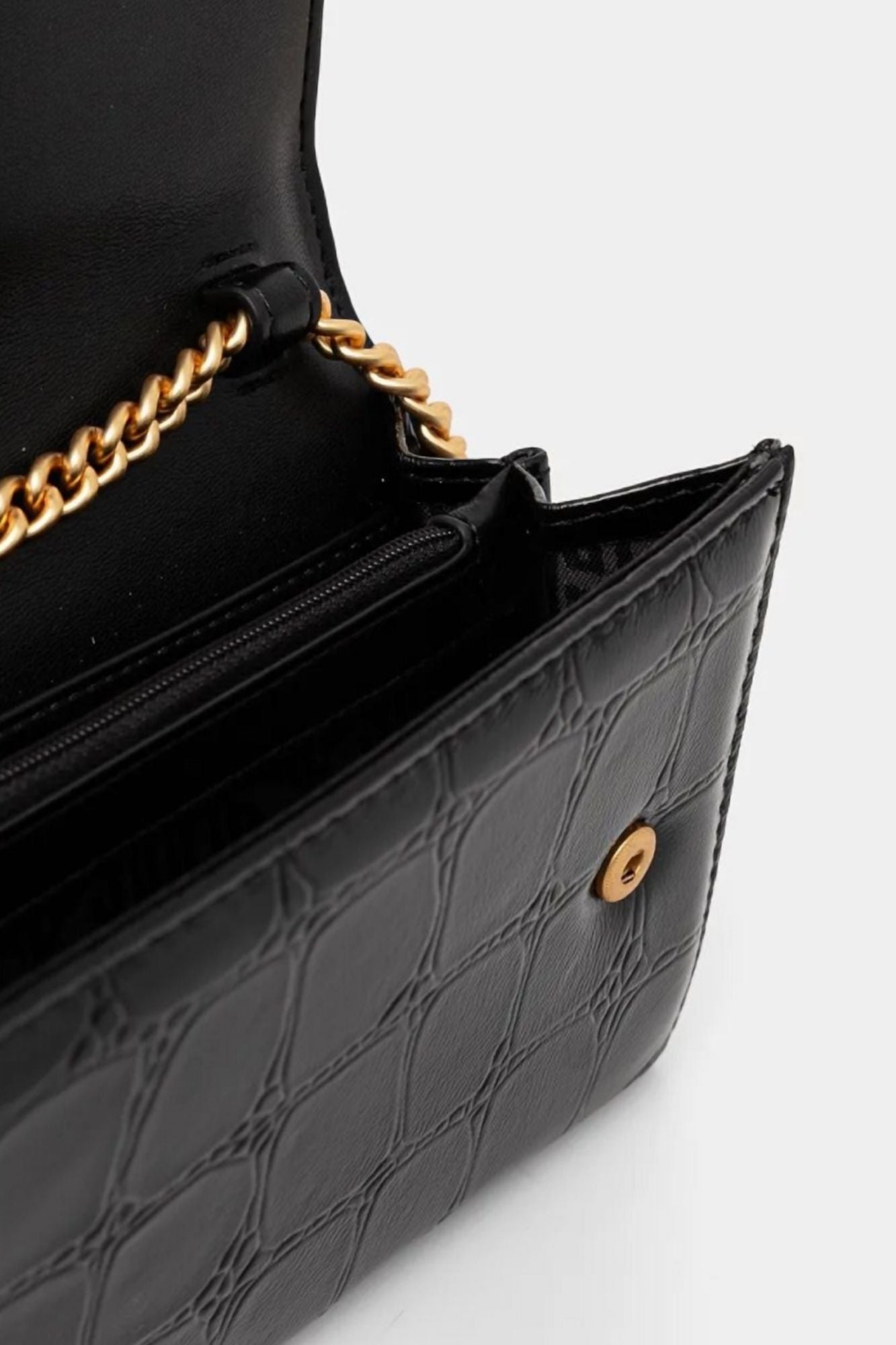 KURT GEIGER LONDON KENSINGTON CHAIN WALLET en color NEGRO (4)