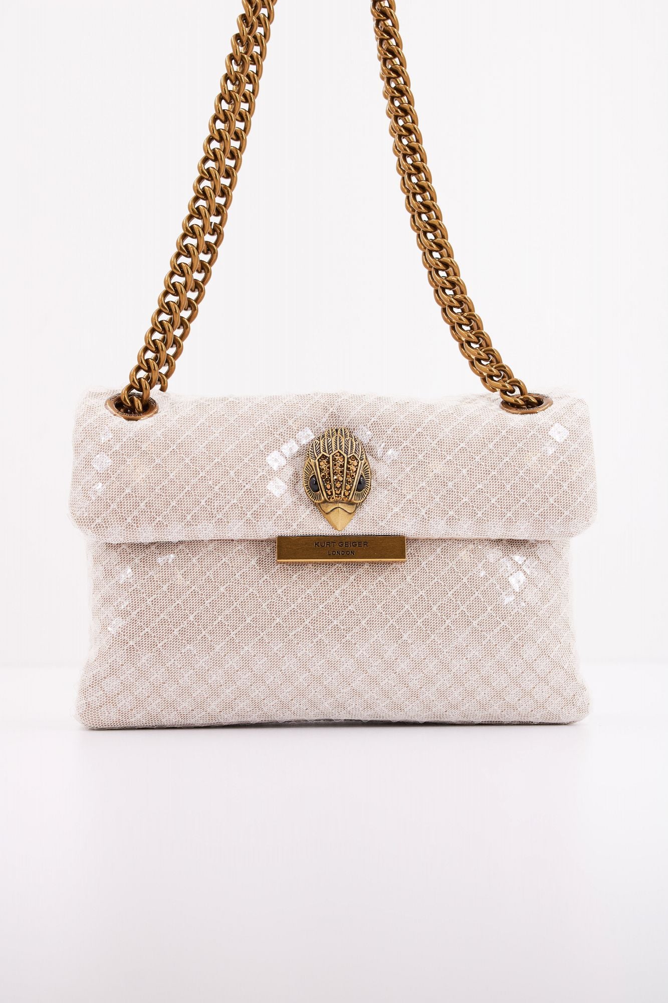 KURT GEIGER LONDON SEQUINS MINI KENSTON en color BEIS (4)