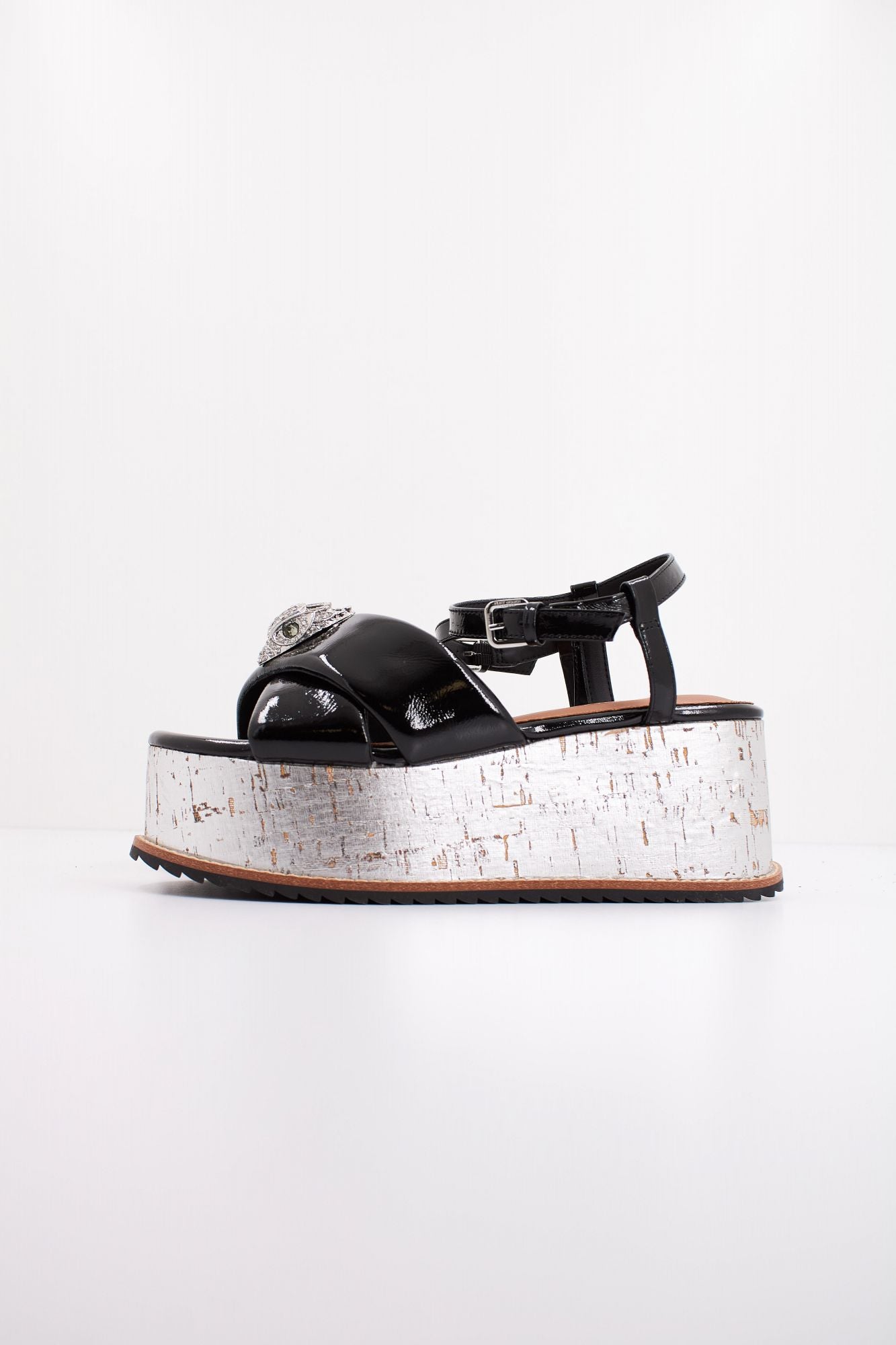 KURT GEIGER LONDON ORSON CROSS SLATFORM en color NEGRO (1)