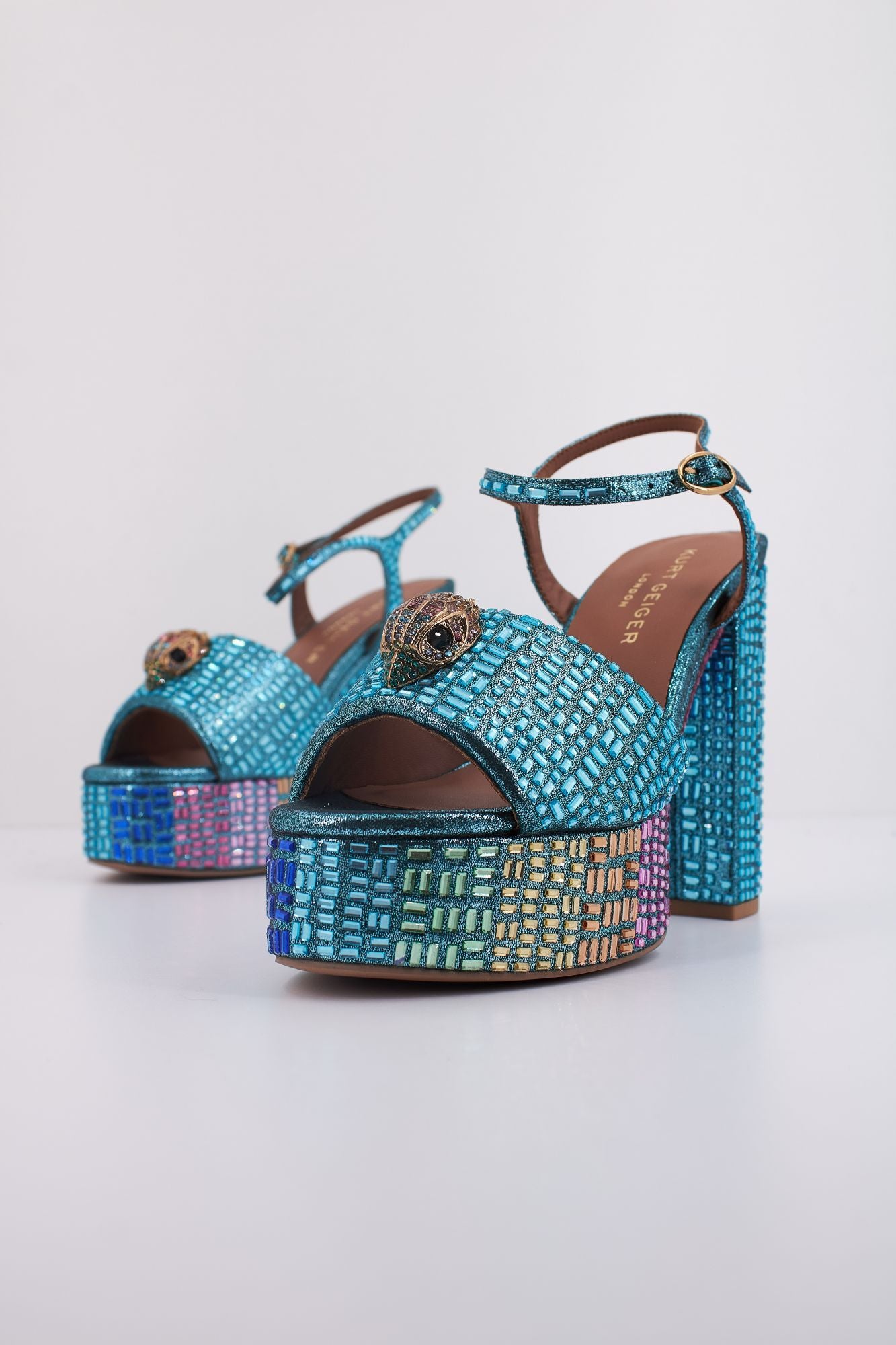 KURT GEIGER LONDON KENSINGTON PLATFORM SDL en color AZUL (2)