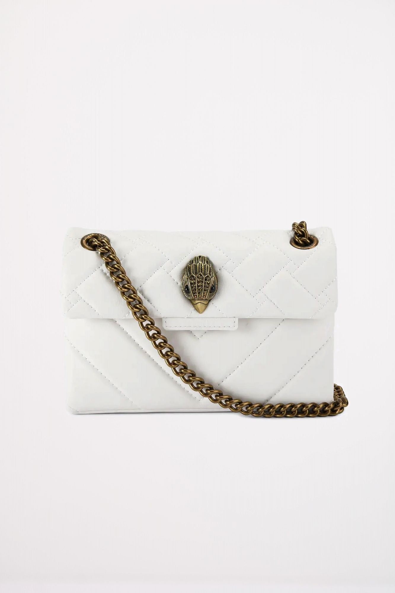 KURT GEIGER LONDON MINI LEATHER KENSINGTON BAG en color BLANCO (1)