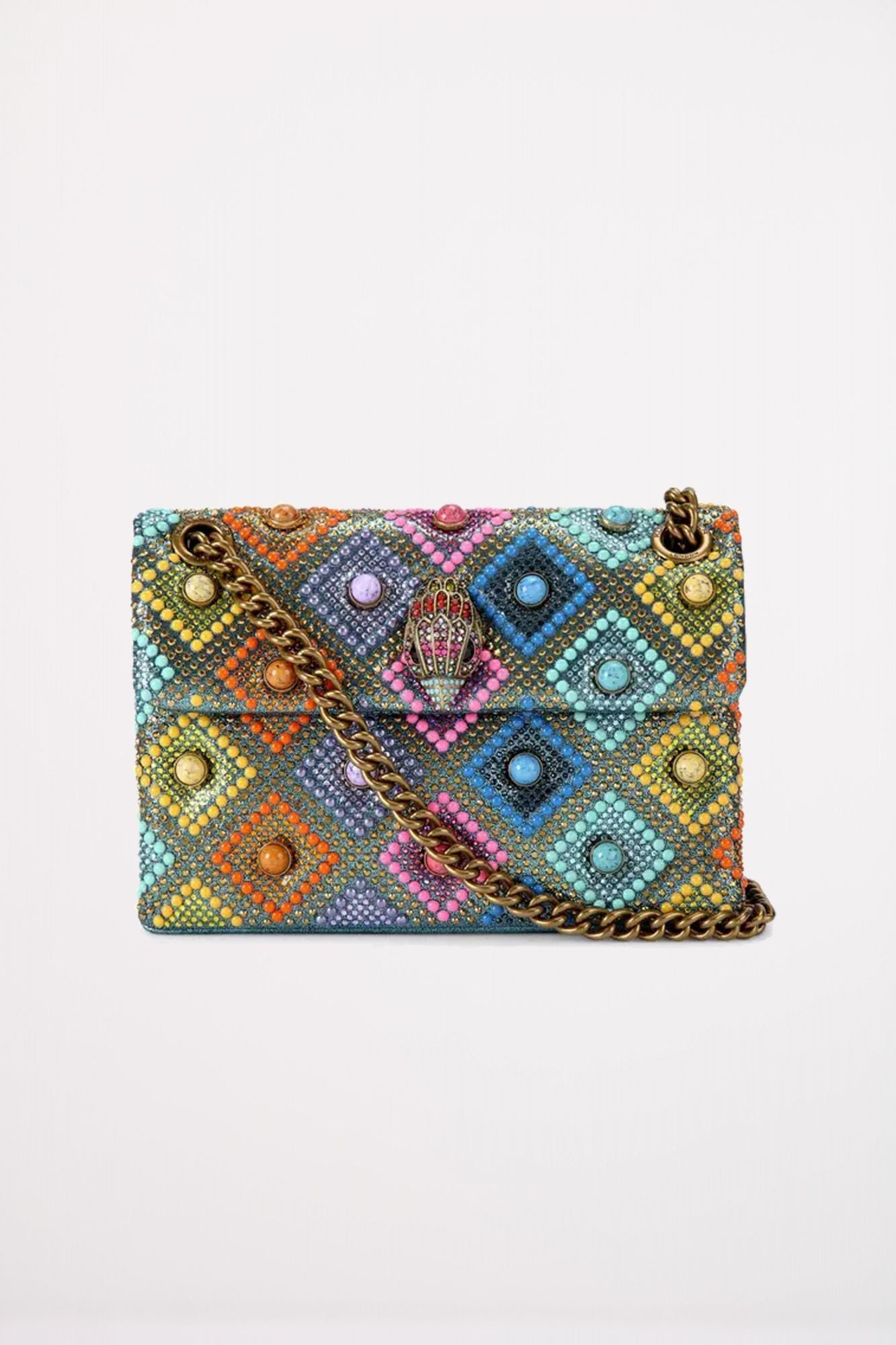 KURT GEIGER LONDON MINI KENSINGTON JEWEL en color AZUL (1)