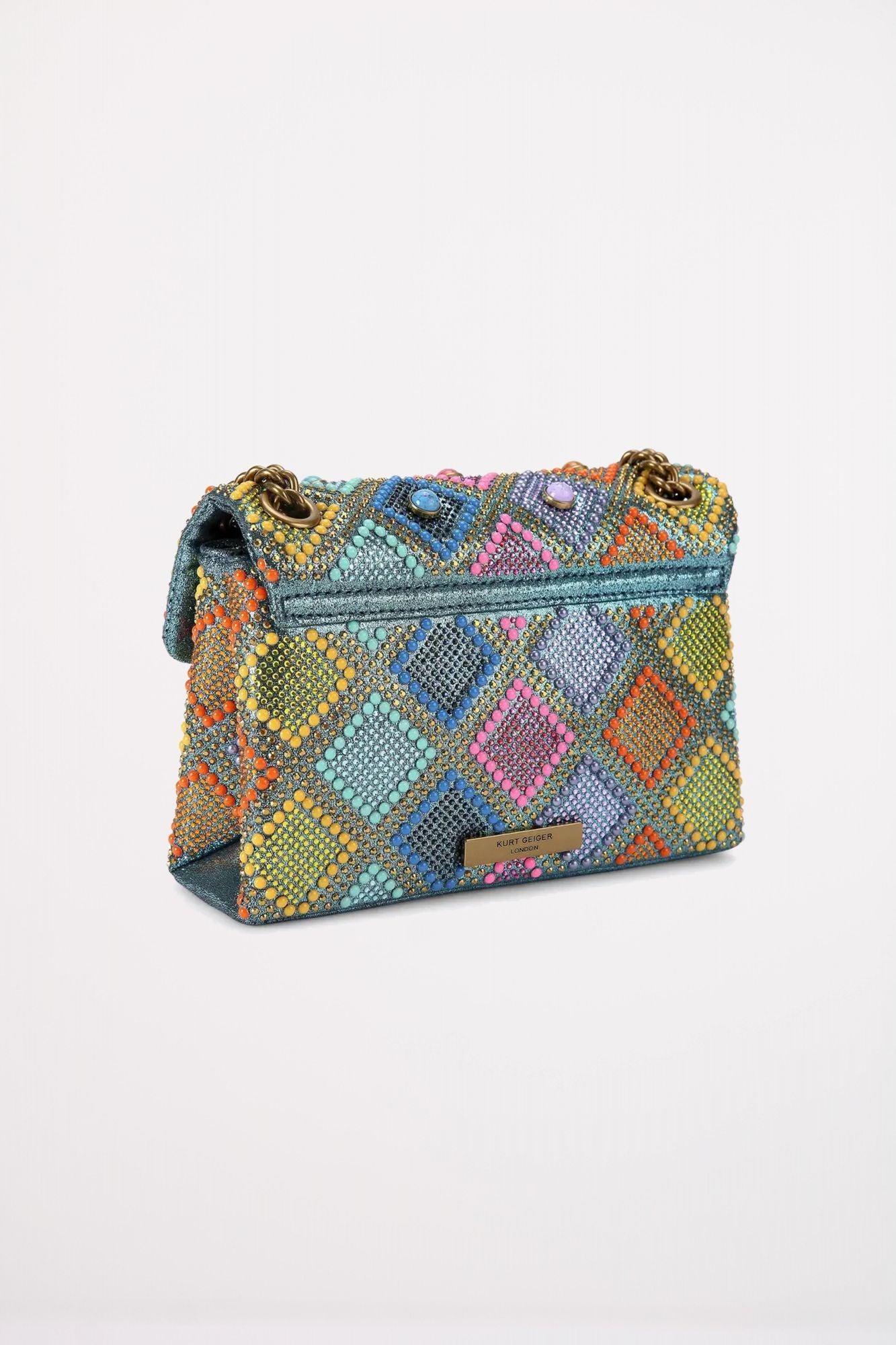 KURT GEIGER LONDON MINI KENSINGTON JEWEL en color AZUL (3)