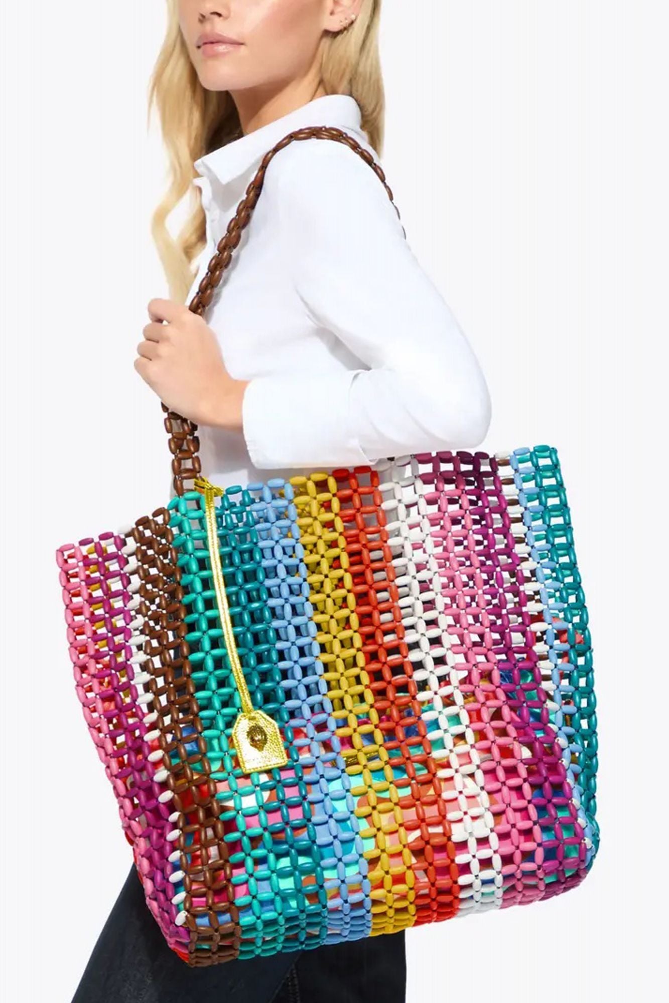 KURT GEIGER LONDON BEADED KENSINGTON SHOPP en color MULTICOLOR (2)