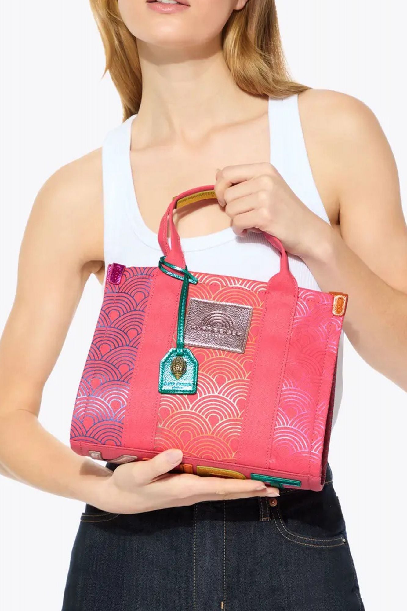 KURT GEIGER LONDON SMALL SOUTHBANK TOTE en color ROSA (4)