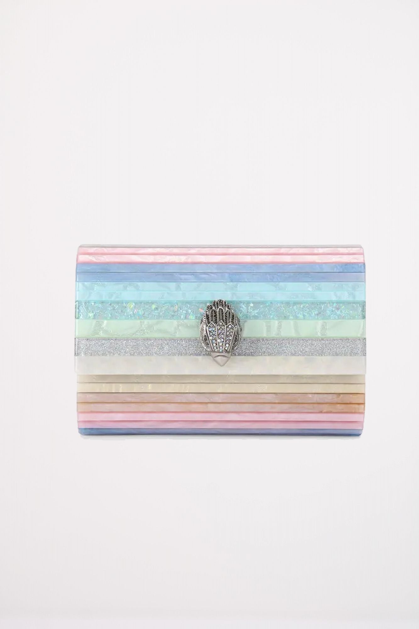 KURT GEIGER LONDON PARTY EAGLE CLUTCH en color AZUL (1)