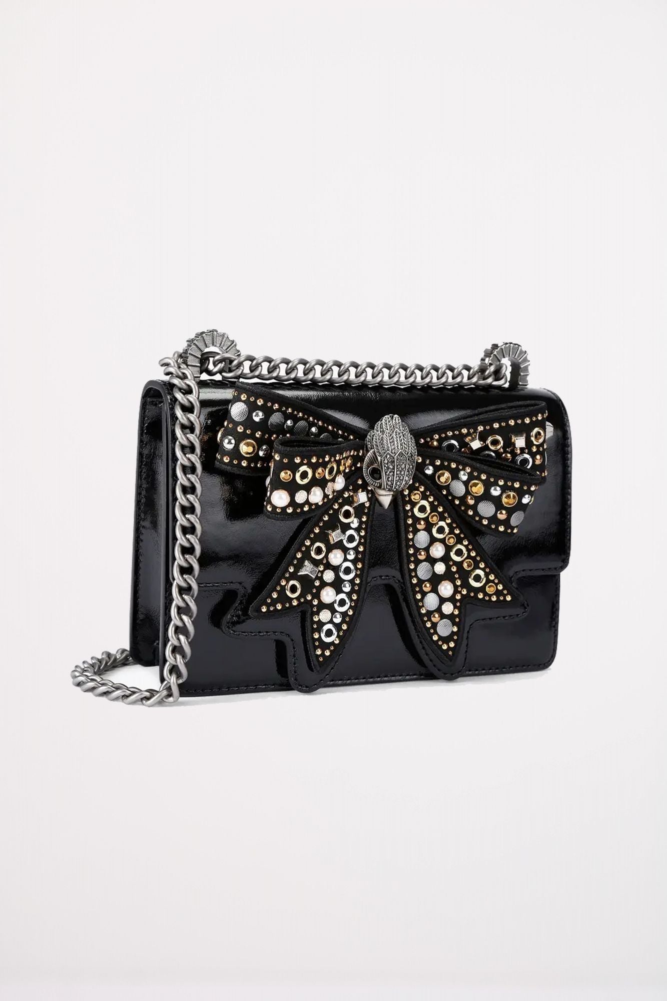 KURT GEIGER LONDON BOW SMALL SHOREDITCH en color NEGRO (2)