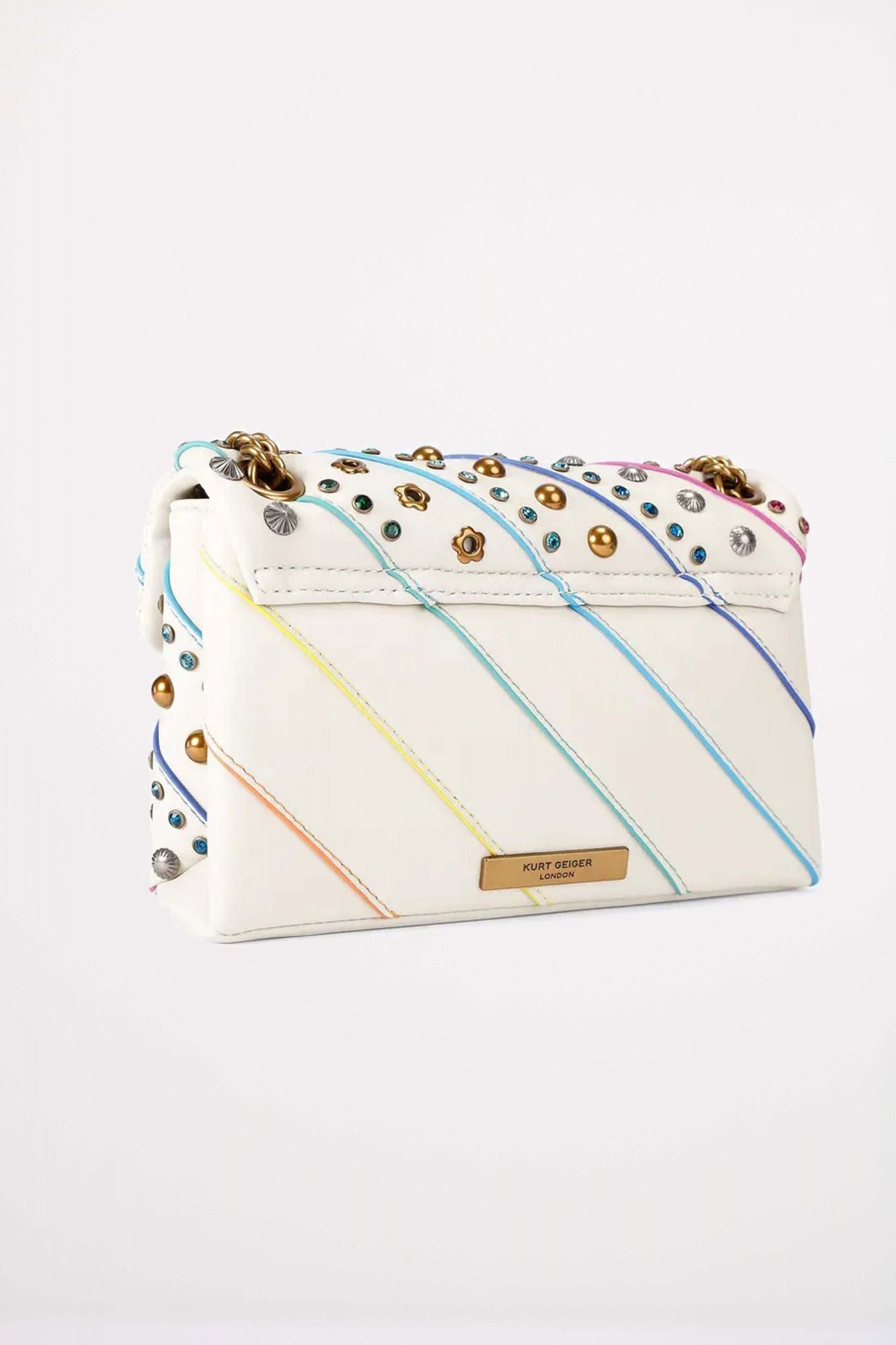 KURT GEIGER LONDON LEATHER MINI KENSINGTON en color BEIS (3)