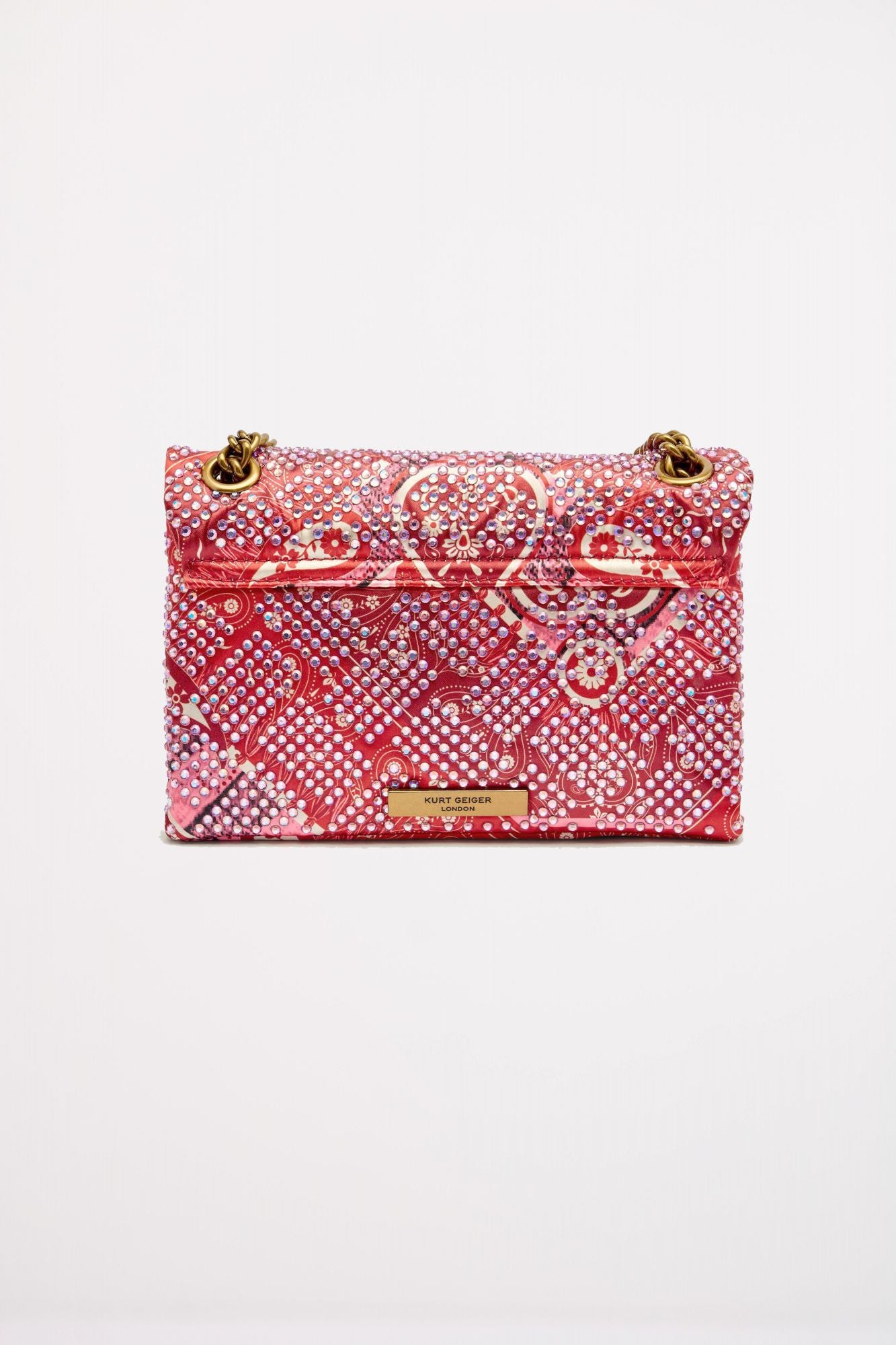 KURT GEIGER LONDON FABRIC MINI KENSINGTON en color ROJO (3)