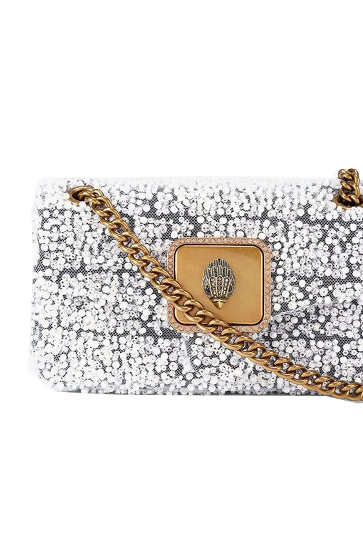 KURT GEIGER LONDON MINI PIMLICO BAG en color PLATA (4)