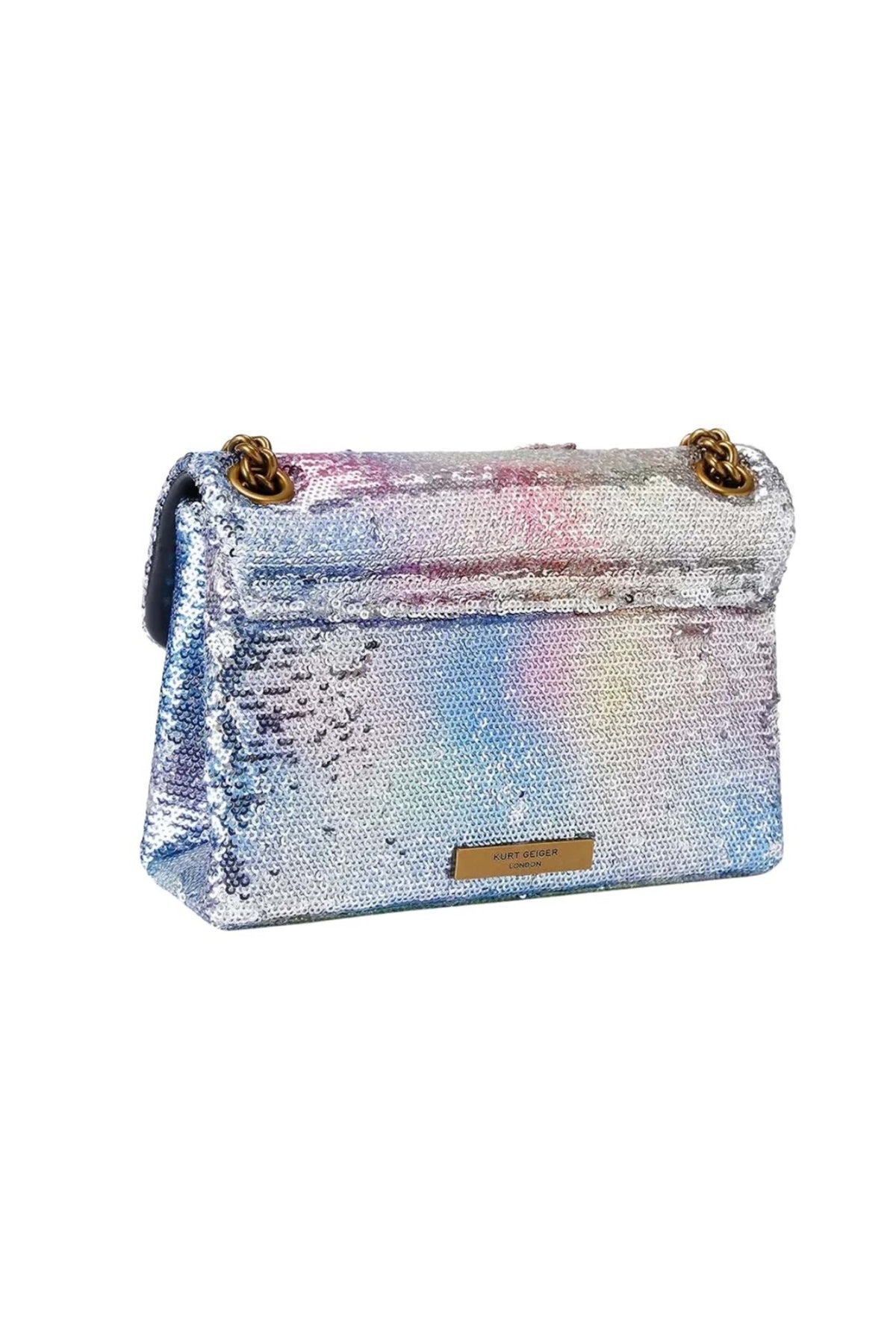 KURT GEIGER LONDON SEQUIN MINI KENSINGTON en color VERDE (2)