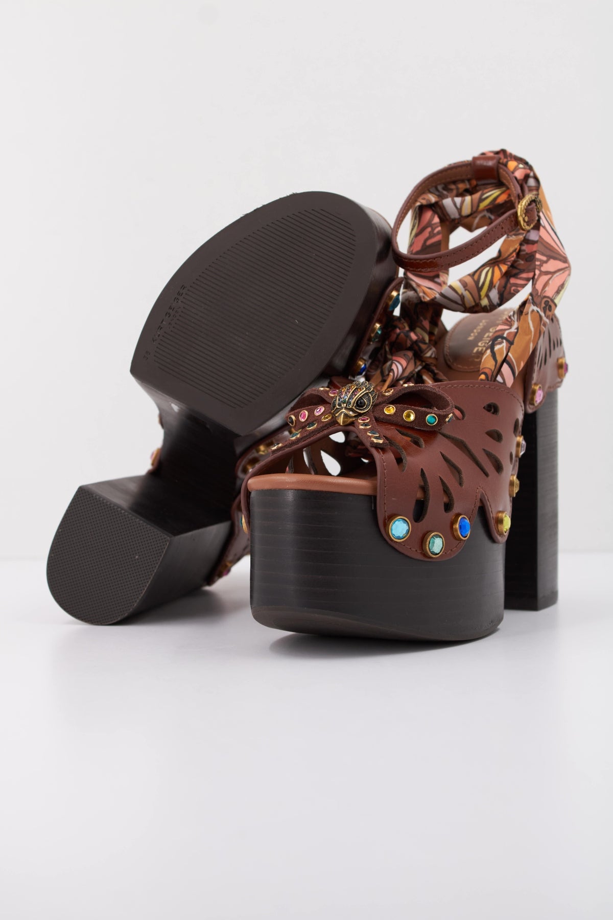KURT GEIGER LONDON BUTTERFLY PLATFORM SDL en color MARRON (5)