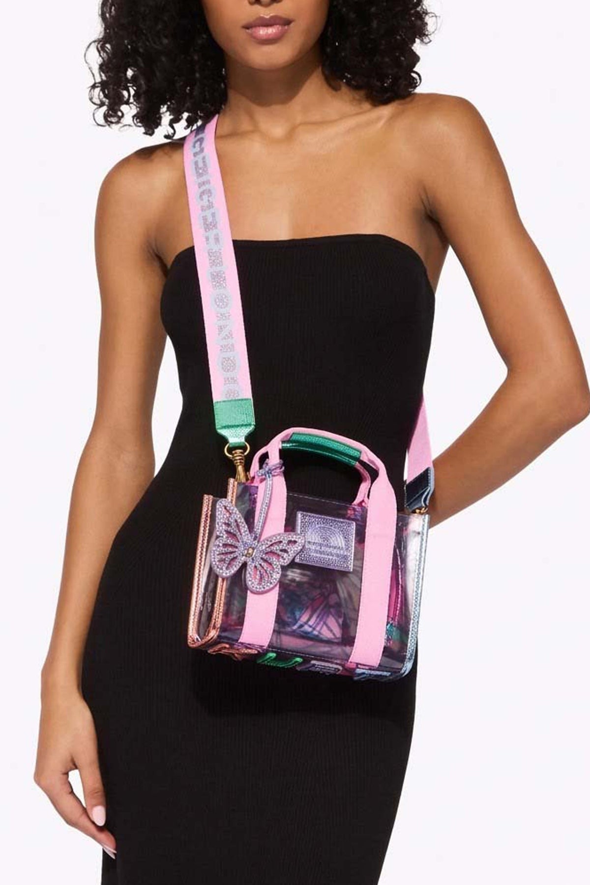 KURT GEIGER LONDON VINYL XS SOUTHBANK TOTE en color VIOLETA (1)