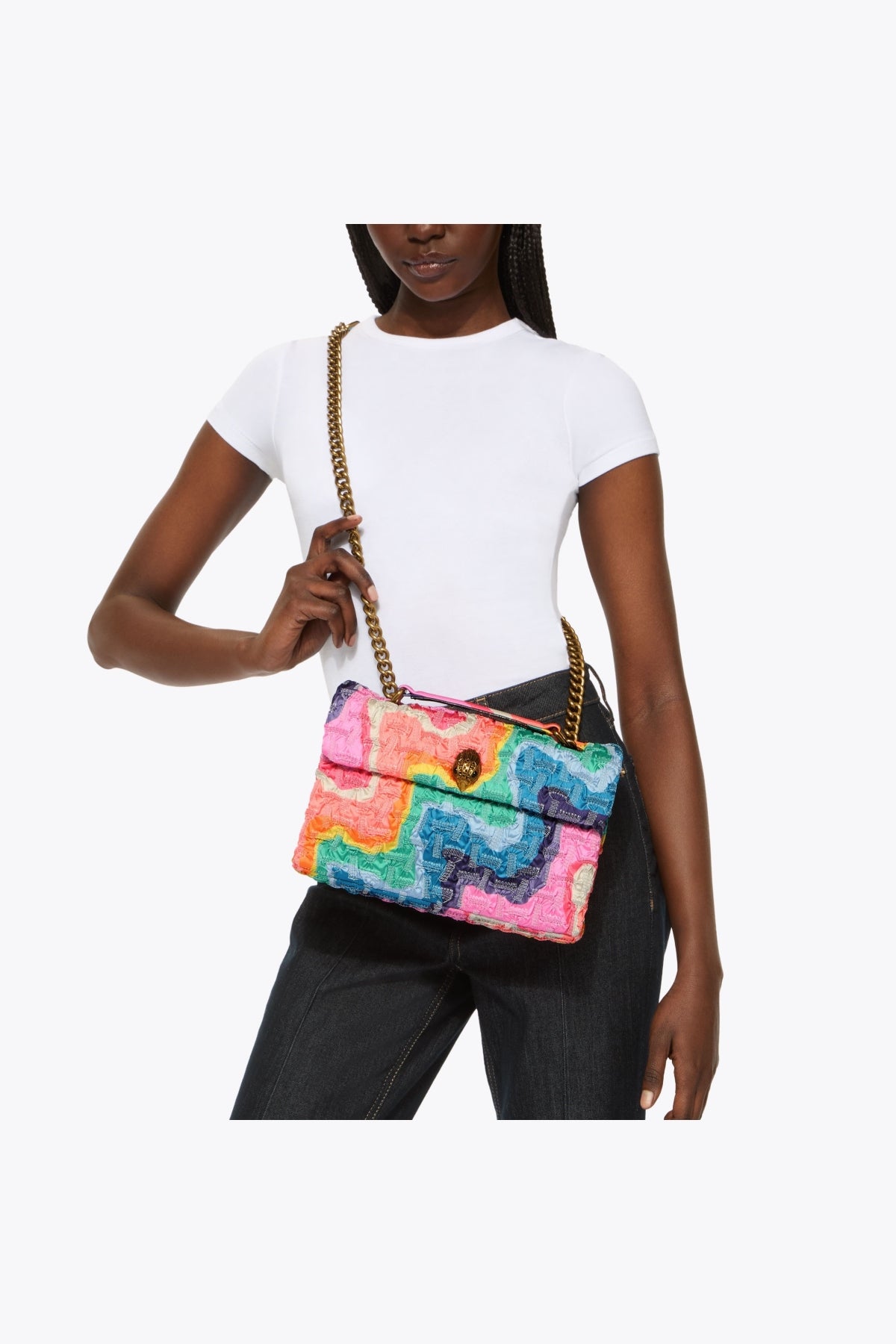 KURT GEIGER LONDON RUCHED FABRIC KENSINGTON en color MULTICOLOR (6)