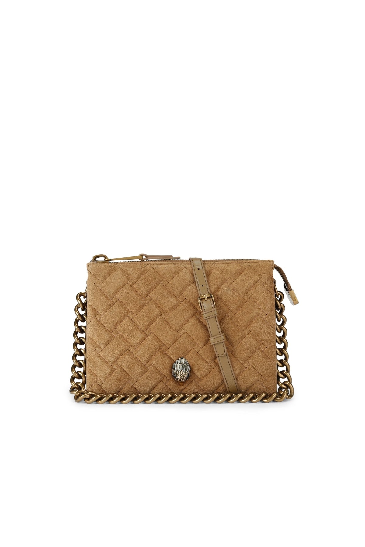 KURT GEIGER LONDON KENSINGTON PUFF 3 POUCH en color MARRON CLARO (3)